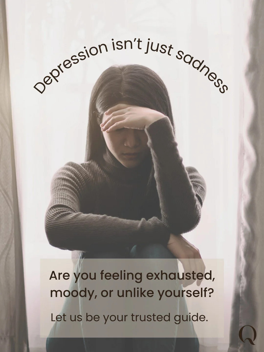 Depression isn&rsquo;t just sadness.

It can feel like constant fatigue.
Irritability.
Not feeling like yourself anymore.

You deserve answers...and support.

Let Quest 4 Health be your trusted guide. Book your consultation today.

#Quest4Health #men