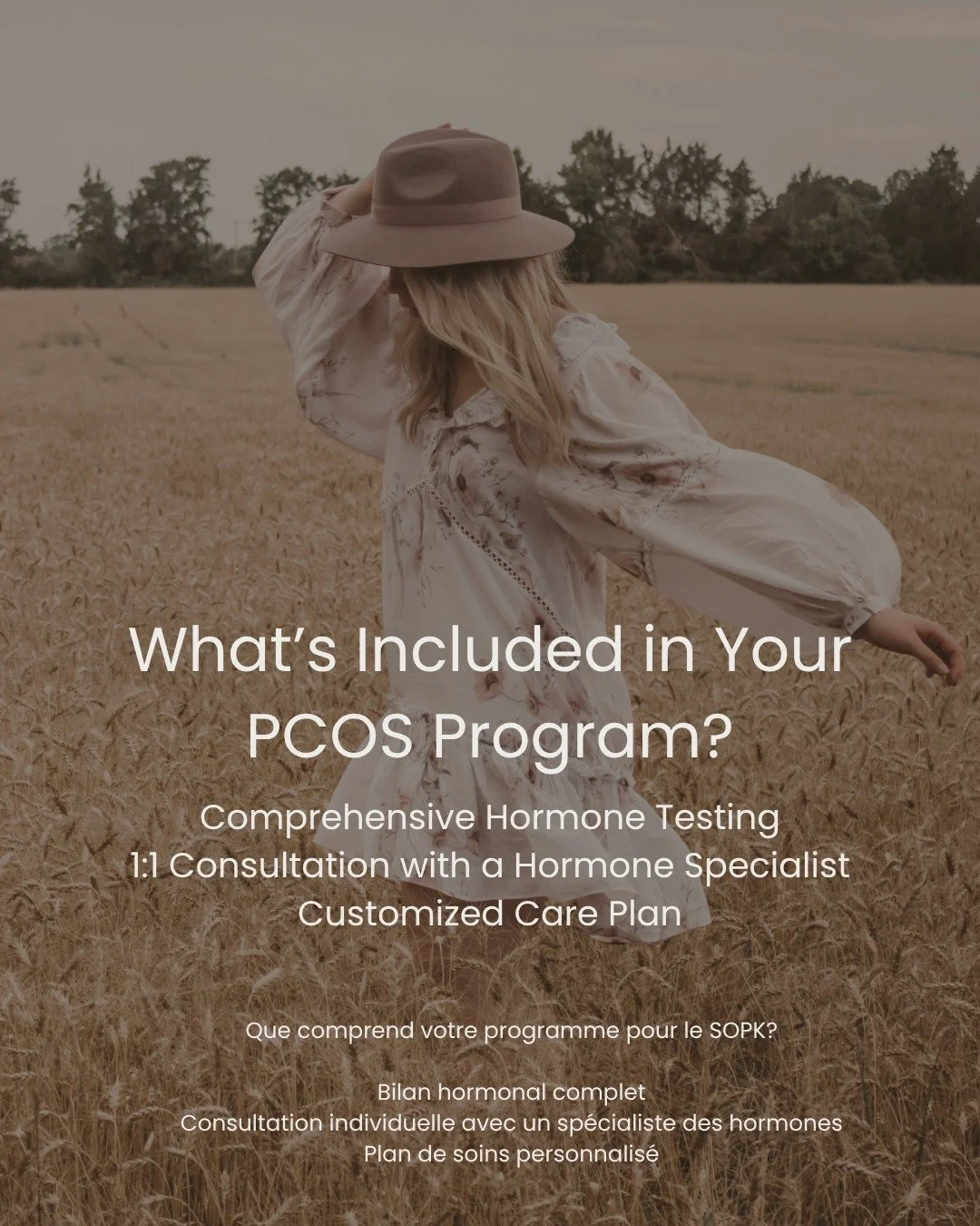 What&rsquo;s included in your PCOS program?

&bull; Comprehensive hormone testing
&bull; 1:1 consultation with a hormone specialist
&bull; A fully customized care plan

Because managing PCOS isn&rsquo;t one-size-fits-all. It&rsquo;s about understandi