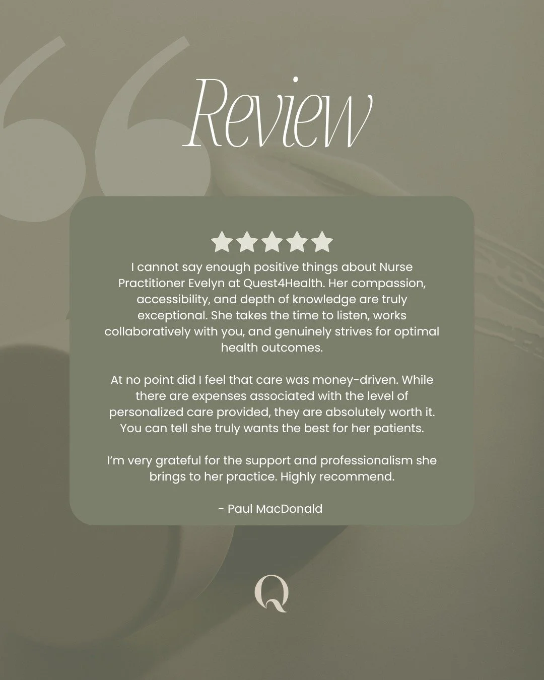 Grateful for your kind words 💛

It&rsquo;s an honour to be part of your journey.

#Quest4Health #Gratitude #WellnessJourney