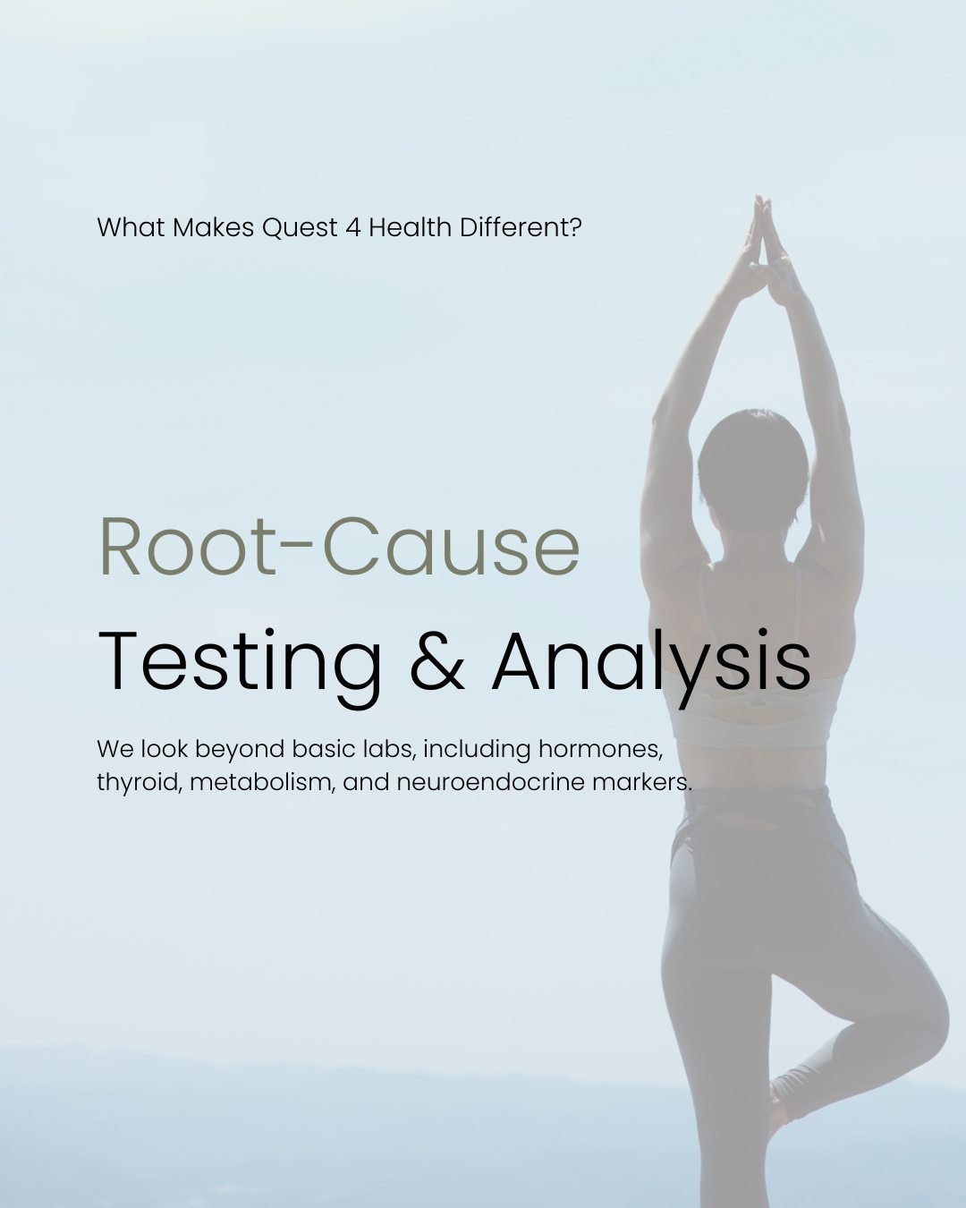 "Your labs are normal." But you still feel exhausted, foggy, and completely out of sync. Sound familiar? 

Standard bloodwork often just scratches the surface. At Quest 4 Health Clinic, we use Root-Cause Testing &amp; Analysis to find out e