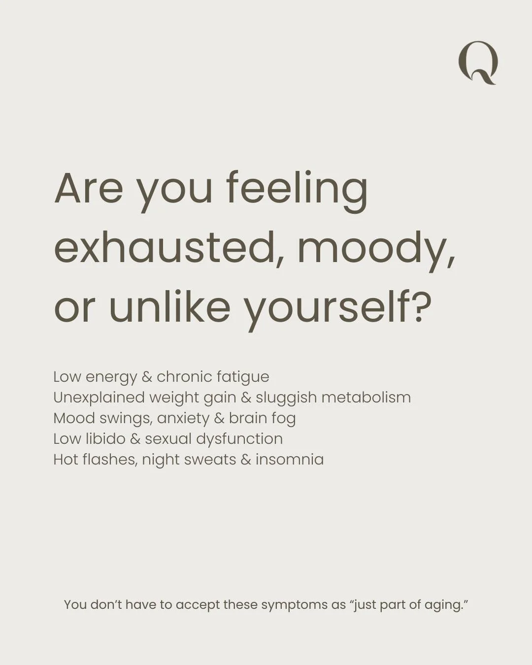 Balance is the key to vitality. When your hormones are in harmony, so is your life.

IMAGINE IF&hellip;

You wake up feeling energized and refreshed, ready to take on your day.
Your metabolism is working for you, making weight loss and muscle tone ef