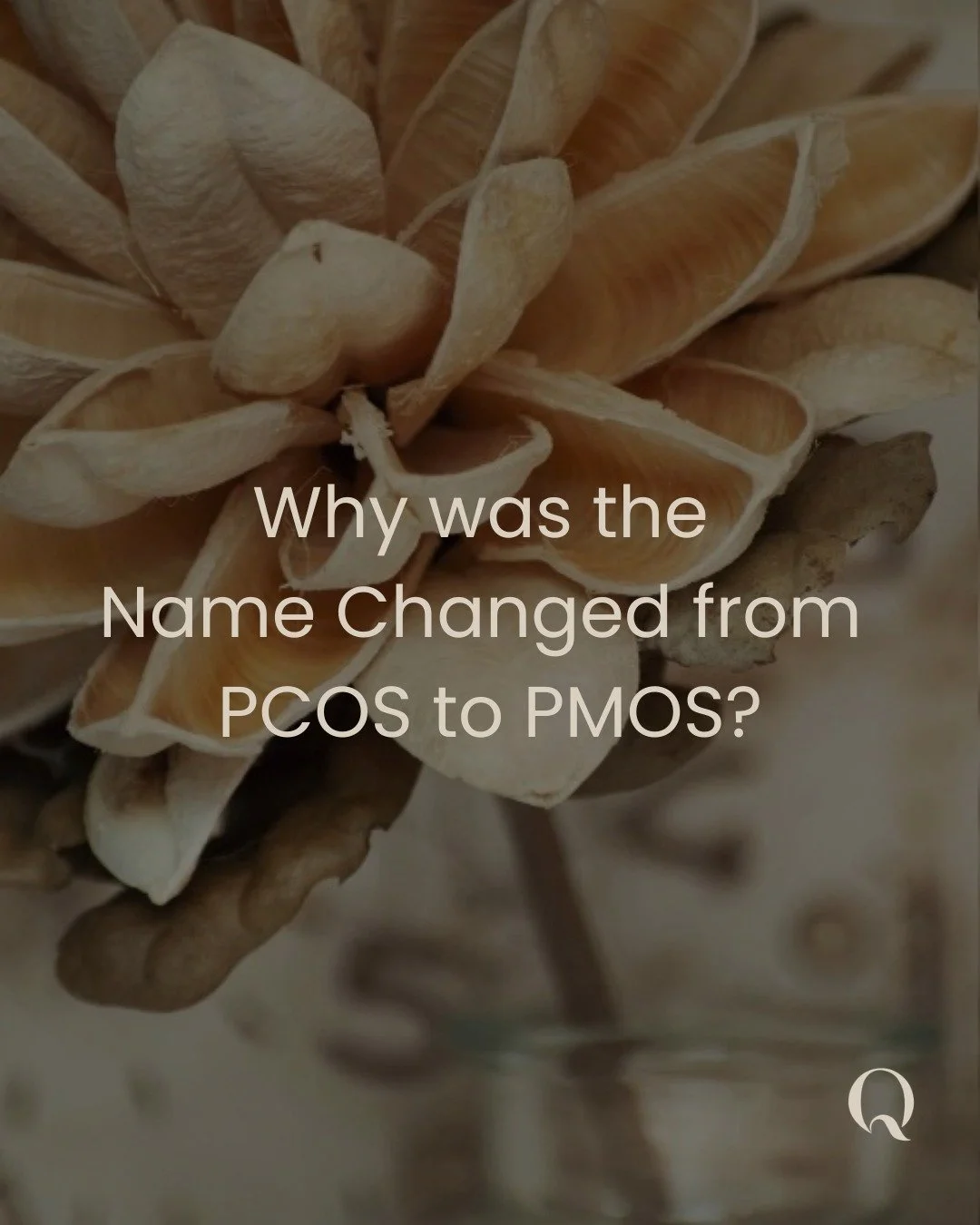 Names matter, especially in healthcare.

In May 2026, the condition long known as Polycystic Ovary Syndrome (PCOS) was renamed Polyendocrine Metabolic Ovarian Syndrome (PMOS).

Why the change?

Because the previous name didn't tell the whole story. M