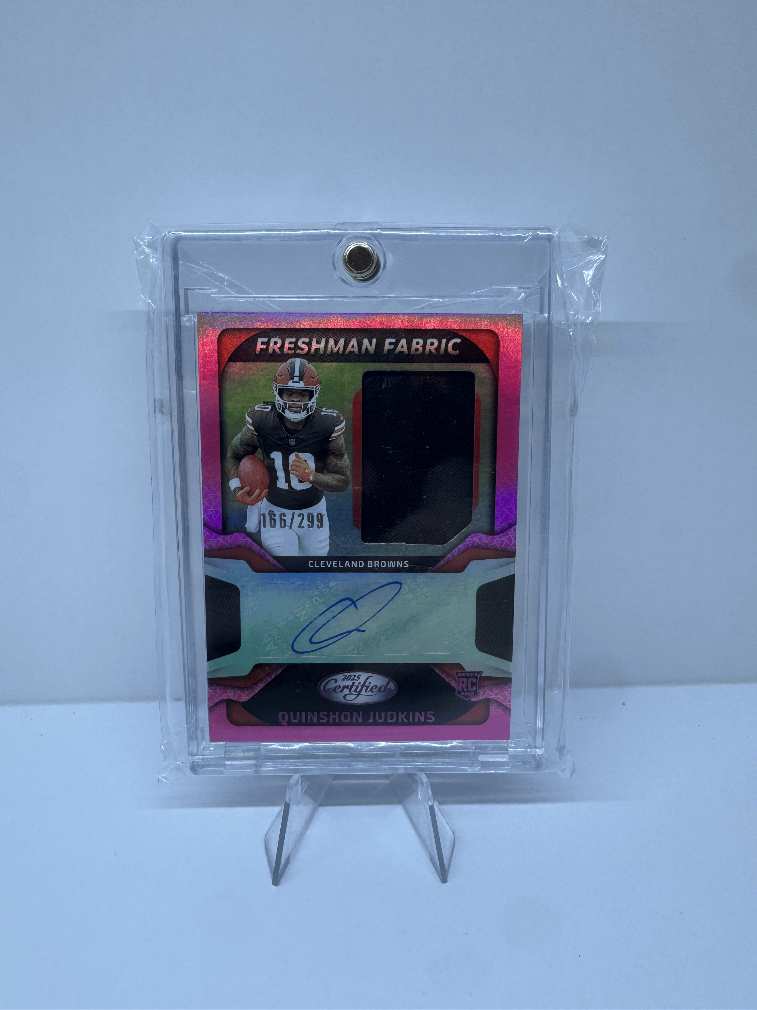 Quinshon Judkins 2025 Certified Freshman Fabrice Pink RPA /299
