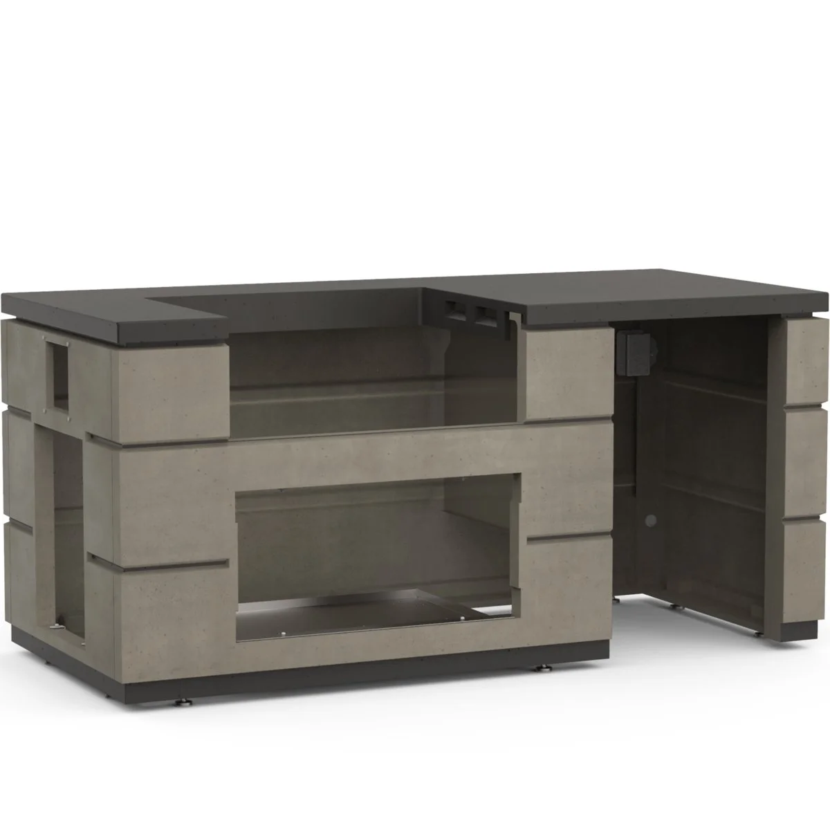 Fire Magic Contemporary GFRC Smoke Pre-Fab Island