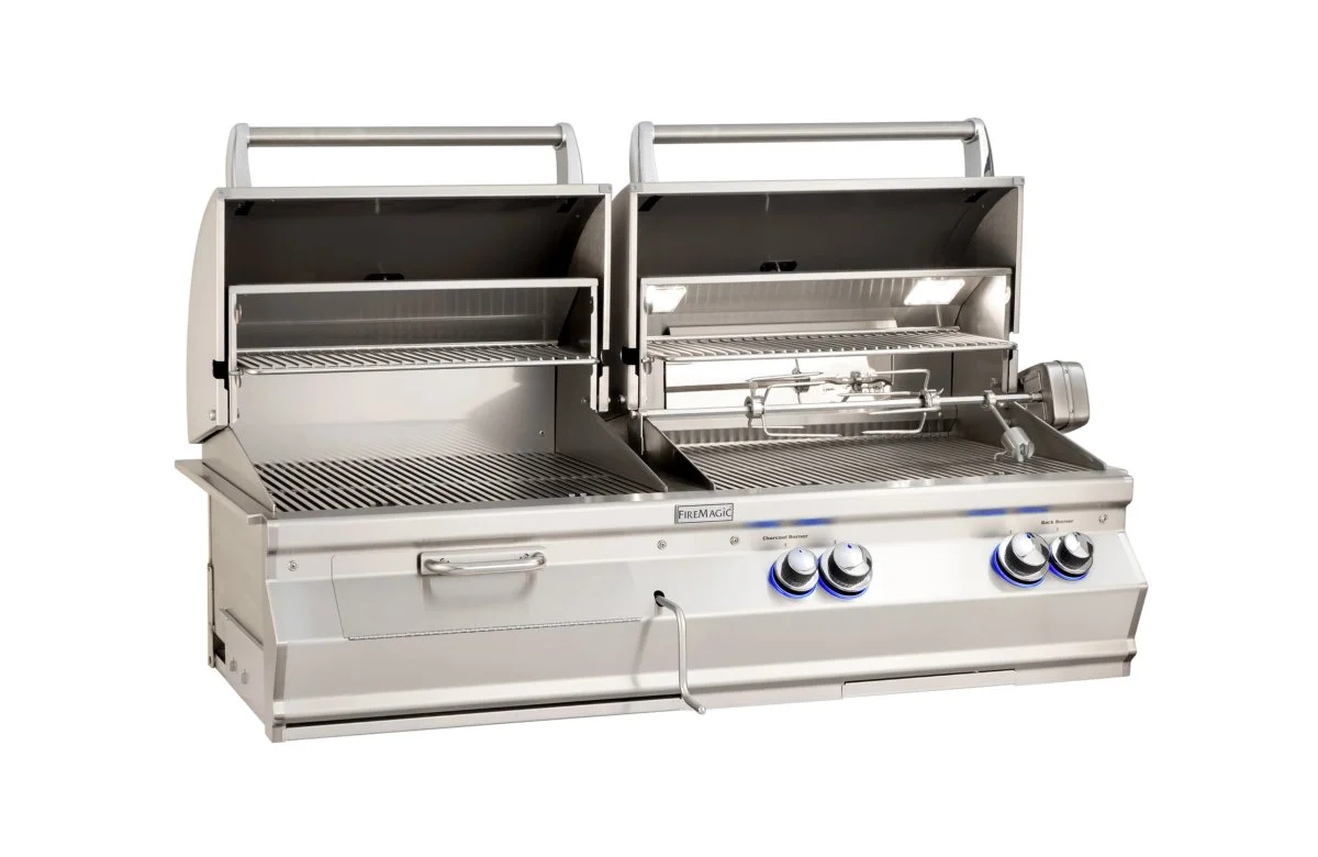 A830i-A Aurora-Gas-Charcoal-Combo-Grill Built-In