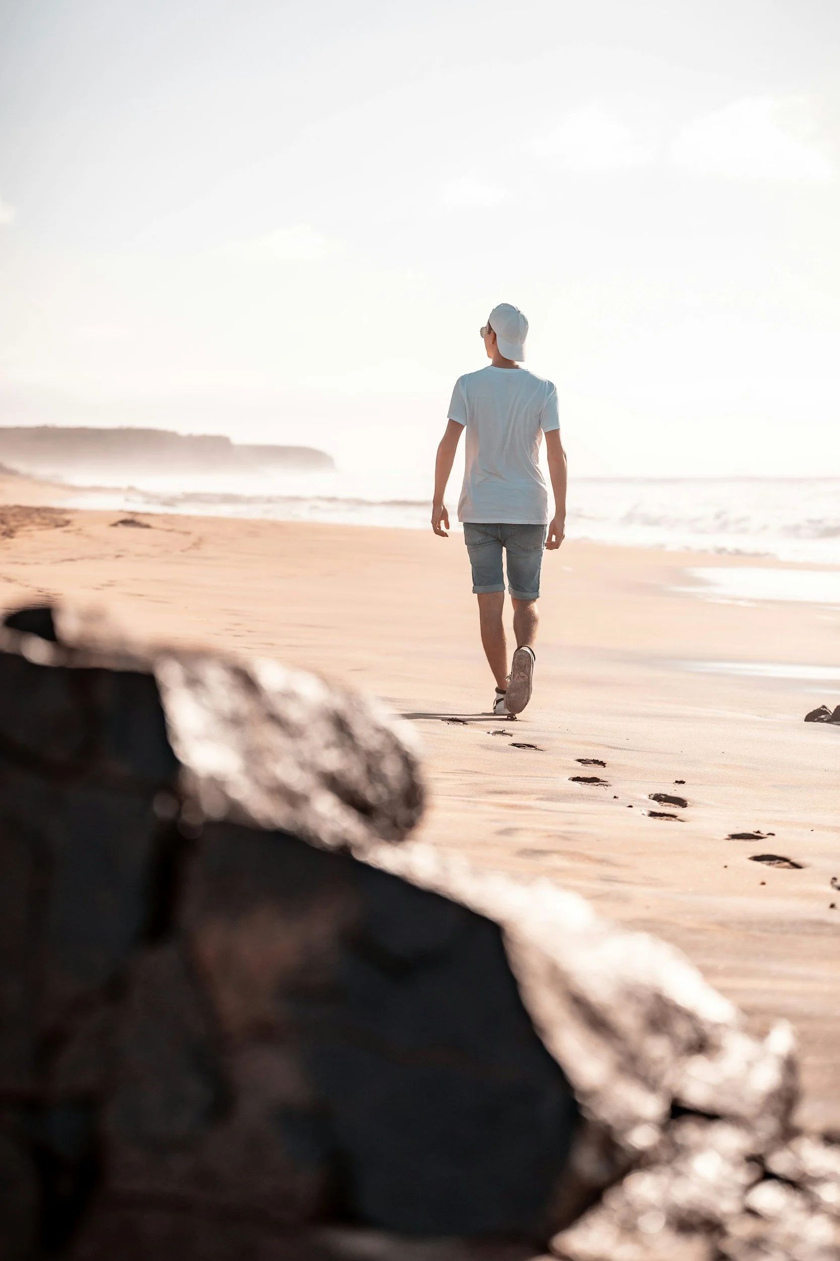 Walking on the beach