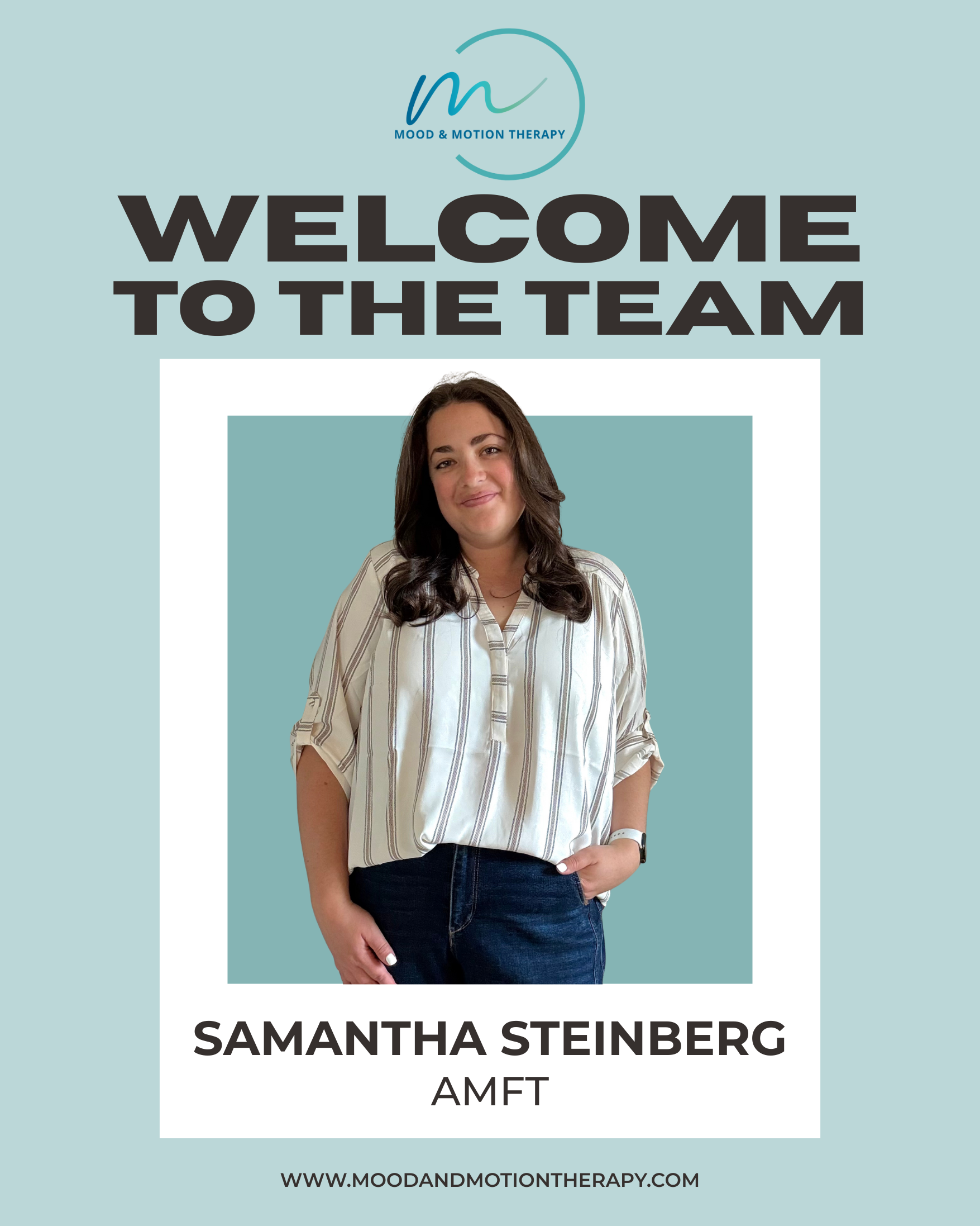 Samantha Steinberg, AMFT taking clients now