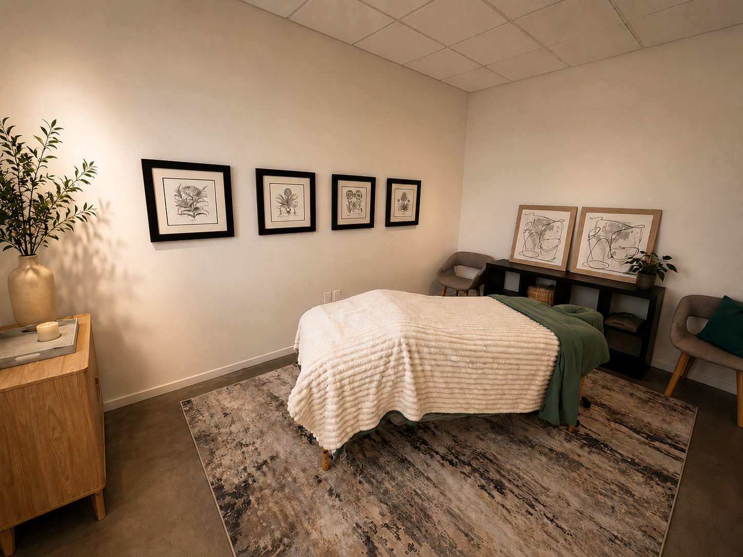 Massage Therapy room at Mood and Motion Therapy