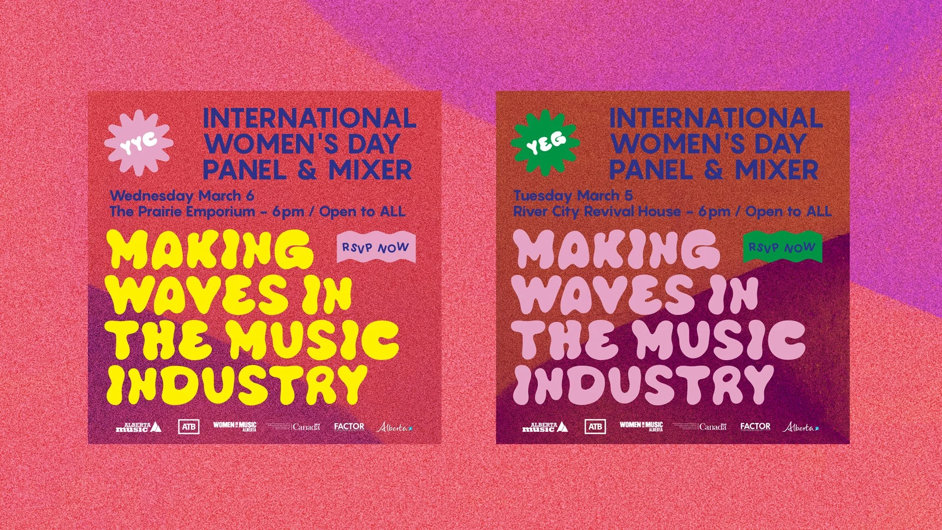 Alberta Music: International Women's Day Brand Design