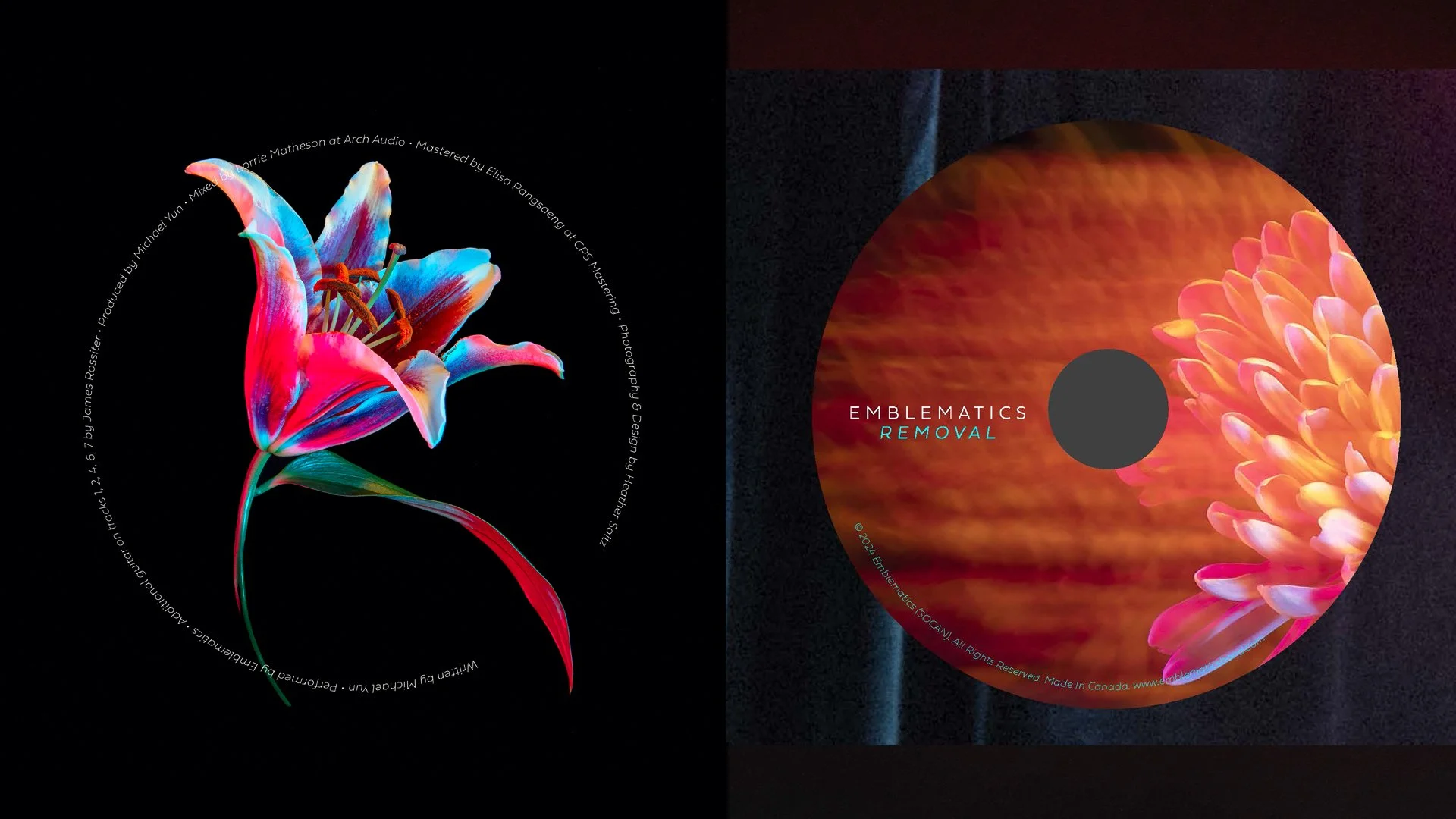 Emblematics "Removal" CD: Creative Direction / Photography / Graphic Design 