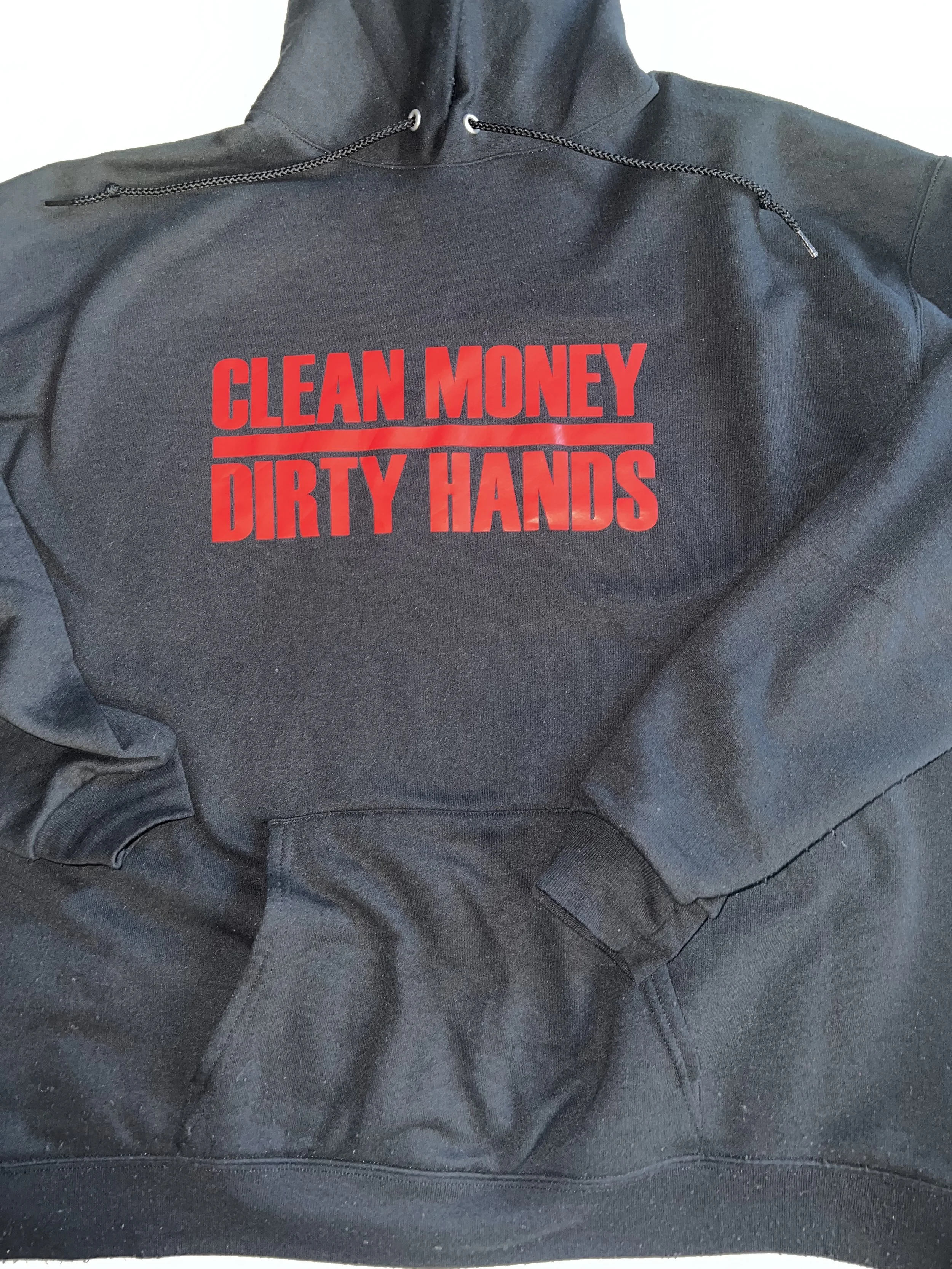 Clean Money Hoodie (Red Text)