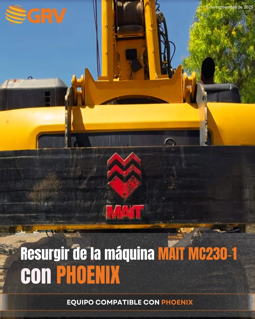 ¡Revíve tu maquinaria con PHOENIX!
Con GRV recupera y reutiliza tu maquinaria pesada gracias a PHOENIX como esta MAIT MC 230 - 1
¿Tienes dudas? Escríbenos o deja tu comentario 👇
WhatsApp: https://wa.me/525547190198
htt