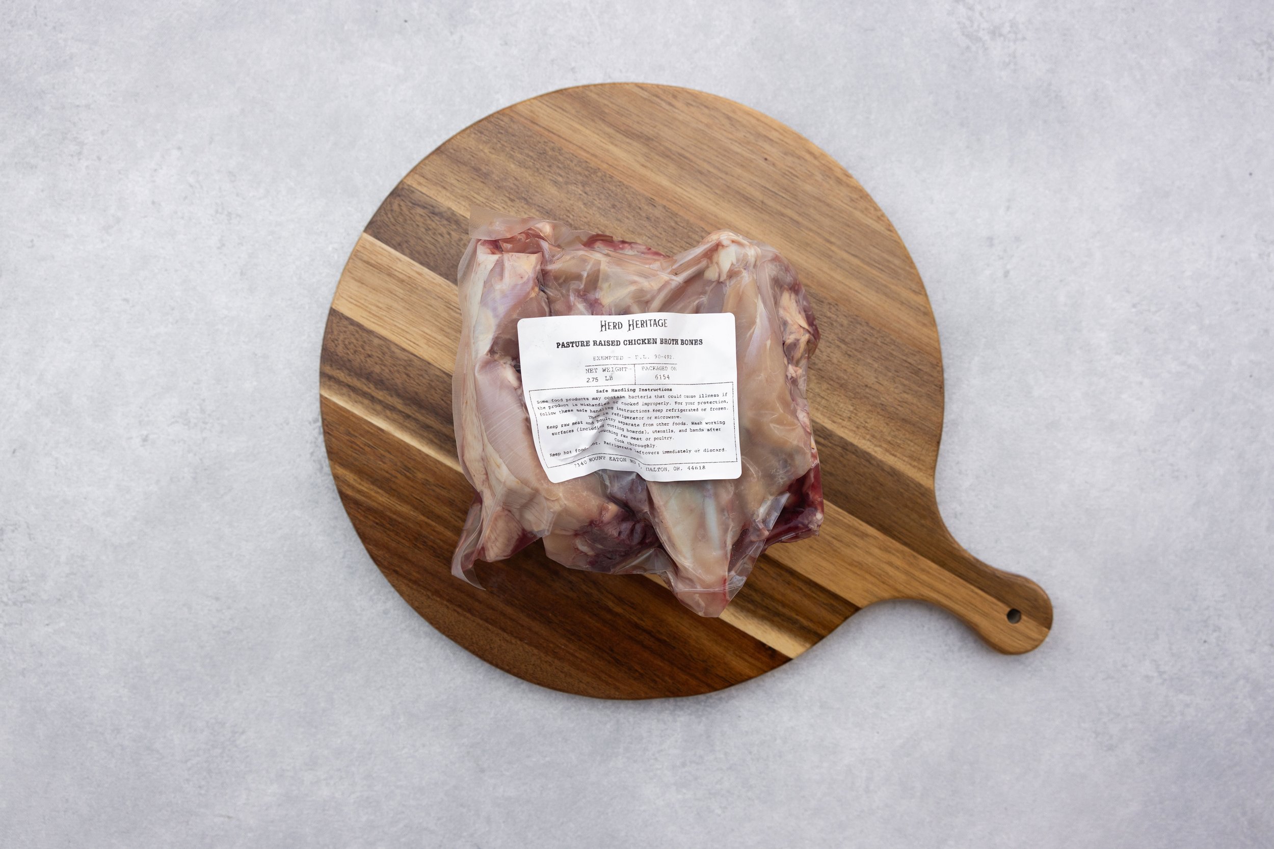 Chicken Broth Bones, Pasture Raised, 3lb bag