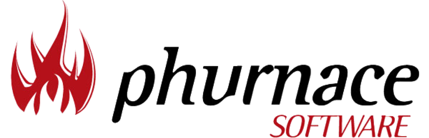 Logo with a red flame and the words "phurnace SOFTWARE" in stylized black and red text