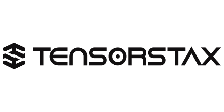 TensorStax logo with stylized hexagon shape
