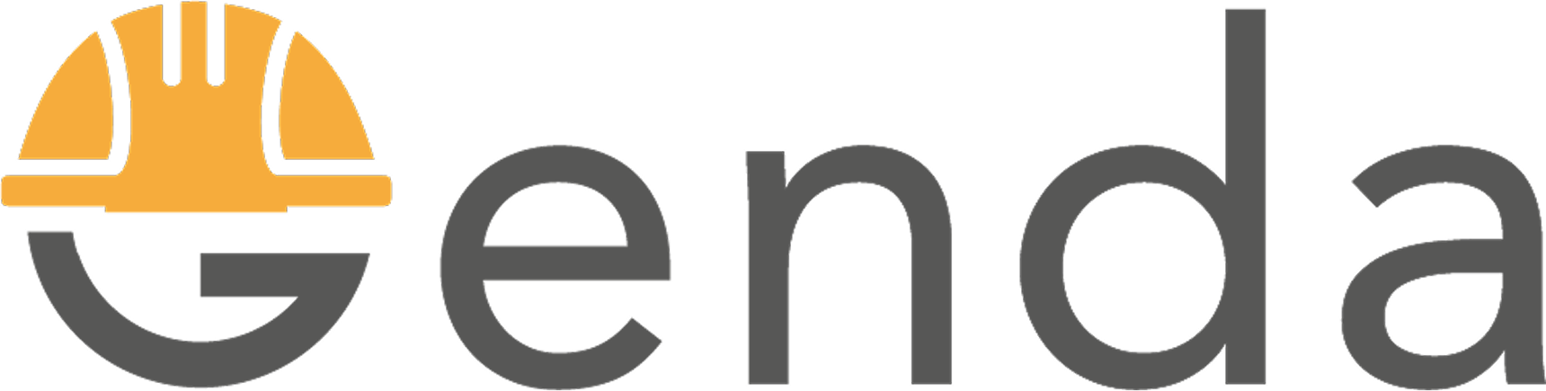 The image features a logo with an orange hard hat above the black lowercase text 'endra'.