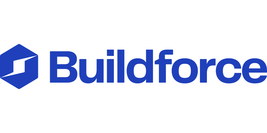Buildforce logo with a blue hexagon icon next to the word Buildforce in blue text.