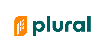 Pluralsight logo with an orange icon and teal text on a black background.