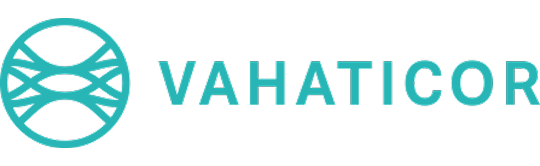 Vahaticor logo with a stylized globe icon and the company name in turquoise text.