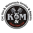 K&M Company logo with a circular design featuring the company name.