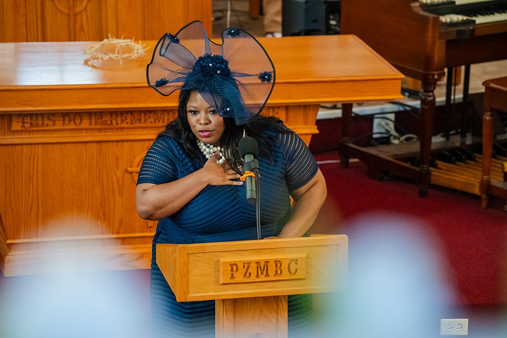 LaTricea Adams, the founder and president of Young, Gifted and Green in Memphis sharing her testimonials of climate resilience on the frontlines.