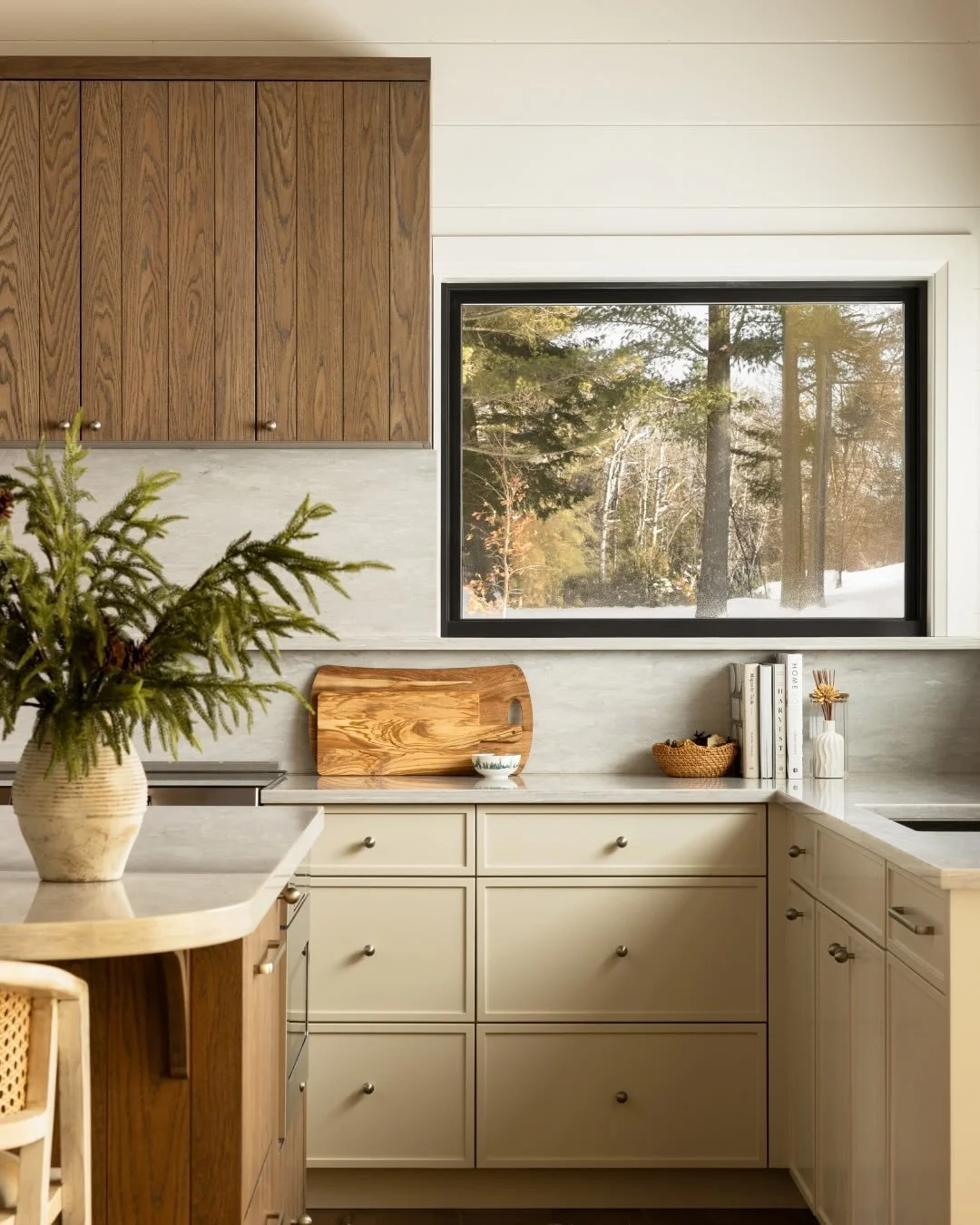 When crafting custom millwork for a boathouse, it&rsquo;s not just about what looks good but what can hold its own against lake living.⁠
⁠
@rewind.design⁠ dreamt up large slab doors with a nickel gap detail. In order to make sure we were adhering to 