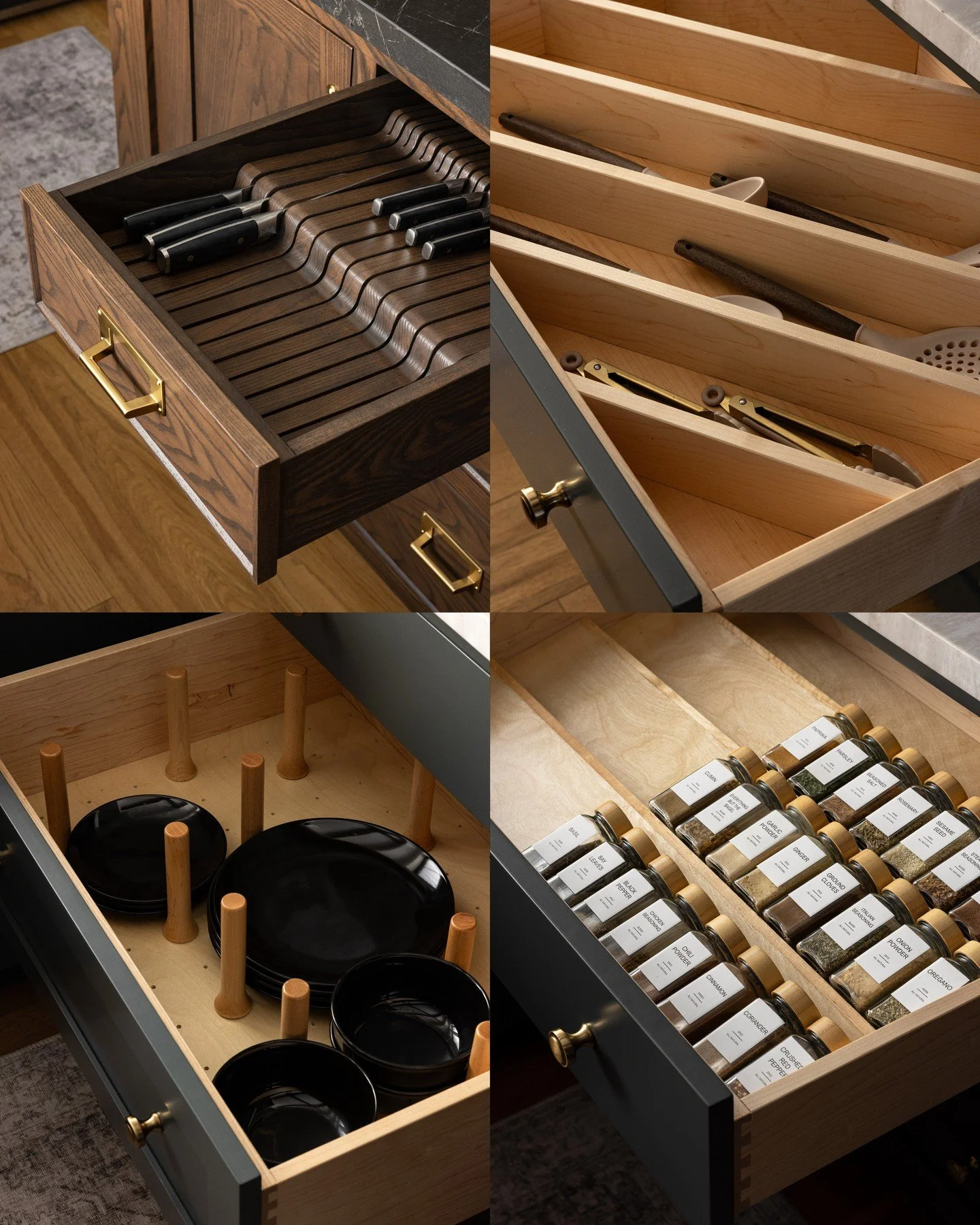 Here's exactly how we'd organize each drawer in your kitchen island, if we were designing your cabinetry. ⁠
⁠
⁠Millwork: @pride_kitchen_bath⁠
Styling: @pkdecoranddesign⁠
Photography: @thenorthstudio_⁠
⁠
⁠#pridekitchenandbath #pridekb #custommillworke