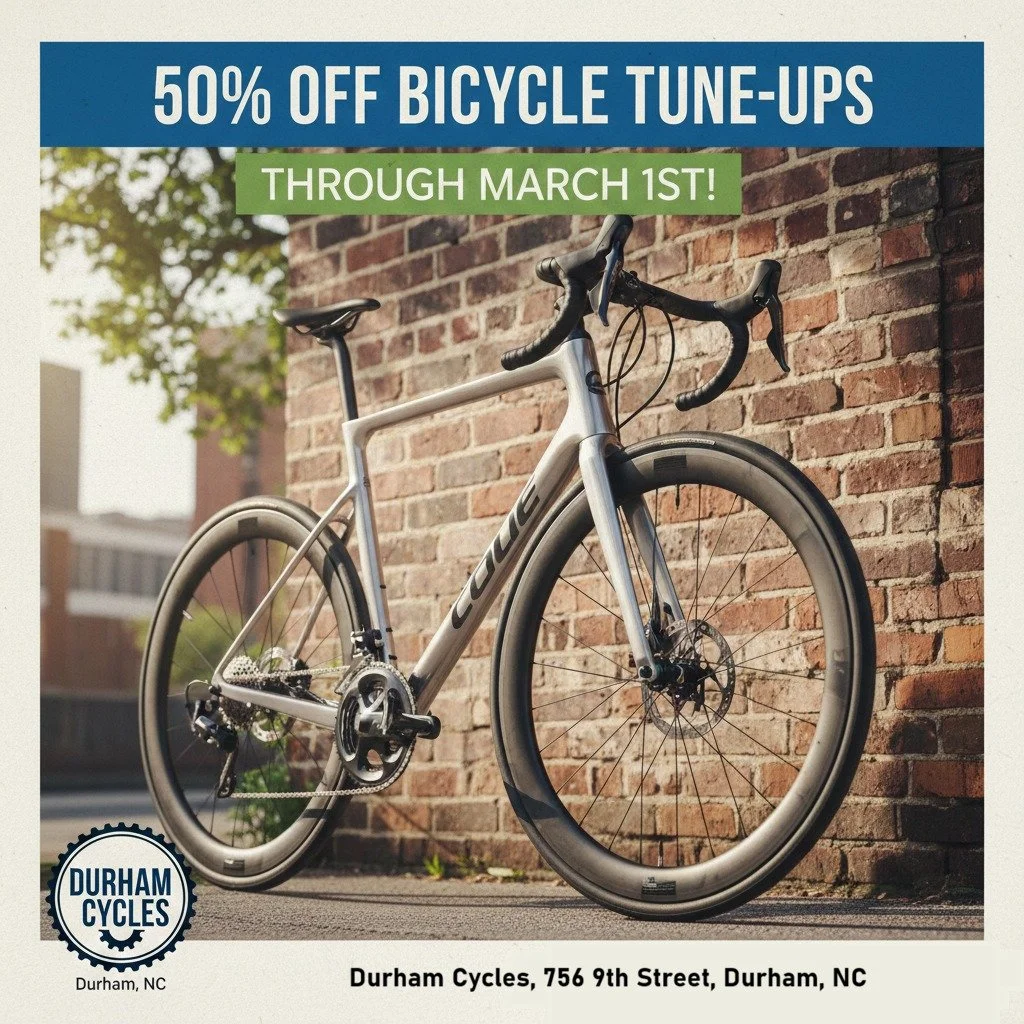 Hey all, Tune-up season begins in March - but you can get ahead of the rush and get the best price of the year if you bring your bike in now!