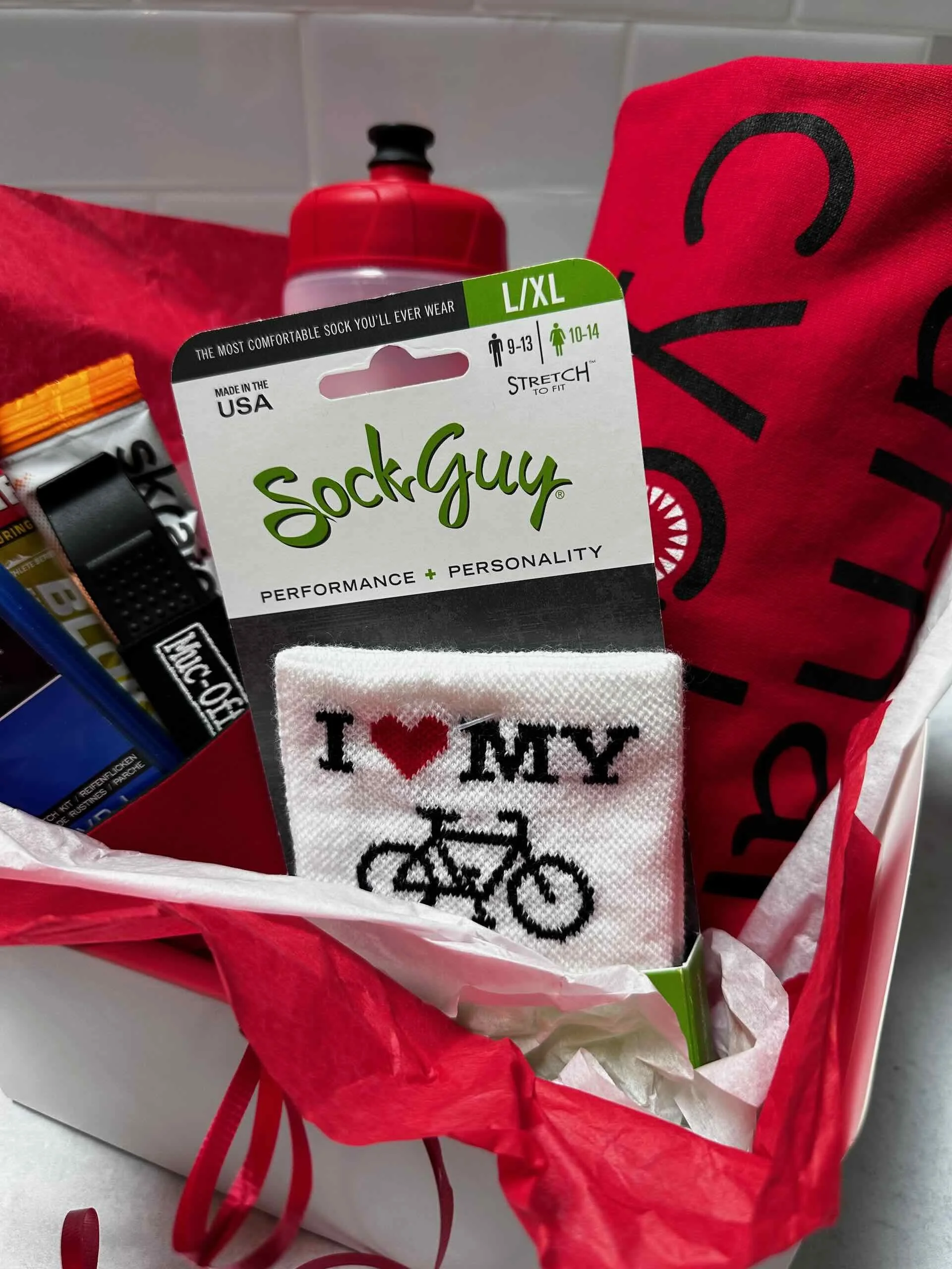 Bicycling theme socks
