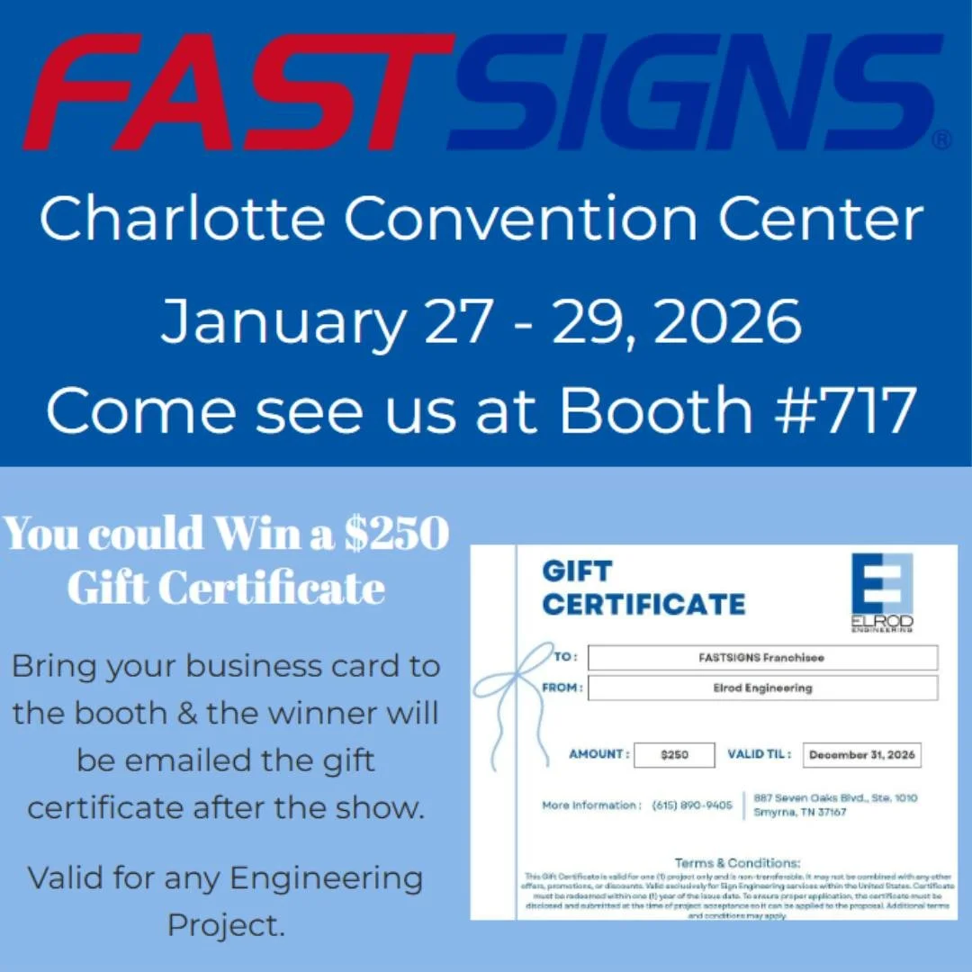 Winter Storm Fern can&rsquo;t keep us away! We&rsquo;re headed to the FASTSIGNS International Convention! 

Join us in Charlotte, NC, on January 28-29, and stop by Booth 717. Be sure to say hello  Hollie Weaver and drop off your business card for a c
