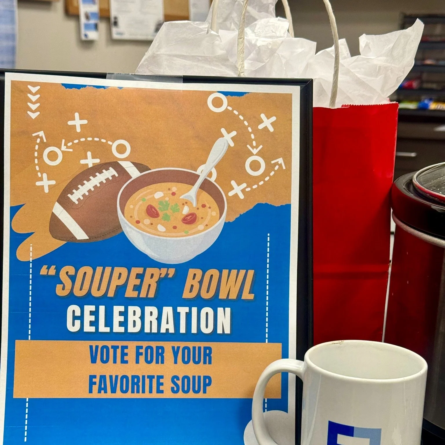 On Friday, our team got together for our first-ever Elrod&rsquo;s Souper Bowl to kick off Super Bowl weekend.
Four great soups entered the competition, but Denzel Pruitt took the win with his Taco Soup (and bragging rights).

It was a simple, fun way