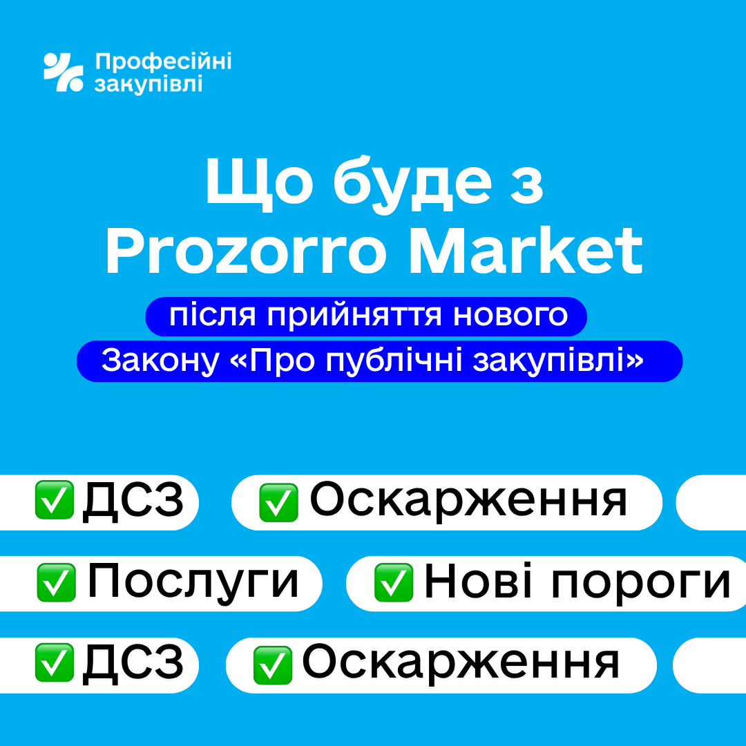 Що буде з Prozorro Market після прийняття нового Закону