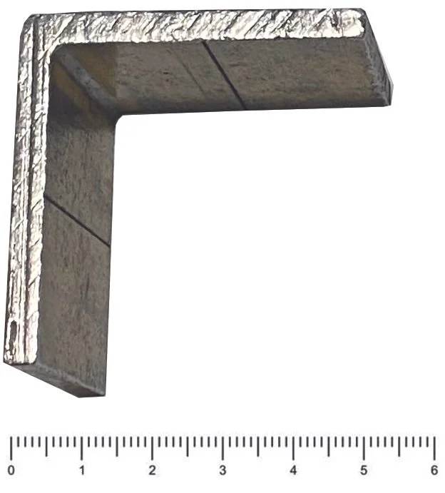 Example of an angle bus  with reference ruler for size.