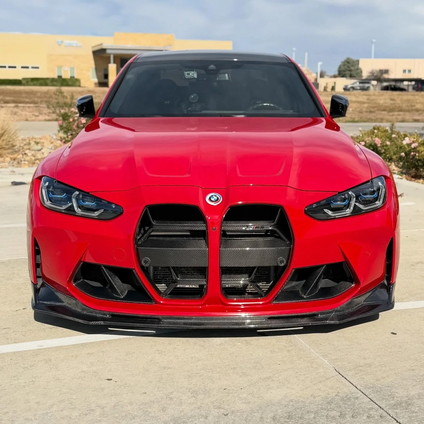 BMW M3 Comp protected with our ultra-clear paint protection film from @stek.usa 🔥 We went a step further and ceramic coated all our work with a flexible film coating for easy cleaning. 

Areas protected with film included the hood, fenders, entire f