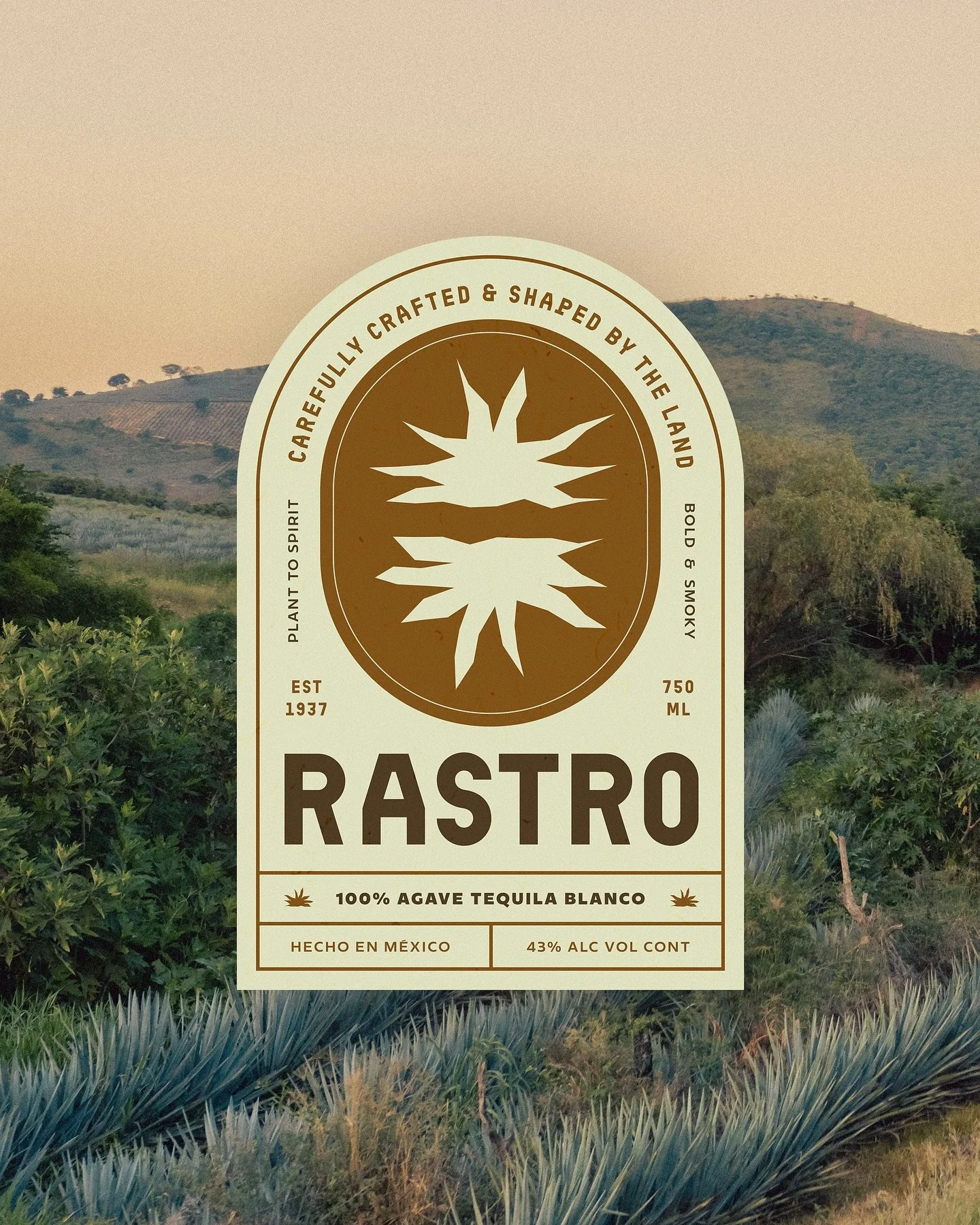 Branding and packaging design for Rastro Tequila 🌞🌵🥃

Rastro is a personal project for a tequila brand shaped by the land, its name drawn from the Spanish word for &ldquo;trail&rdquo; or &ldquo;trace&rdquo;. It captures the journey of agave from p