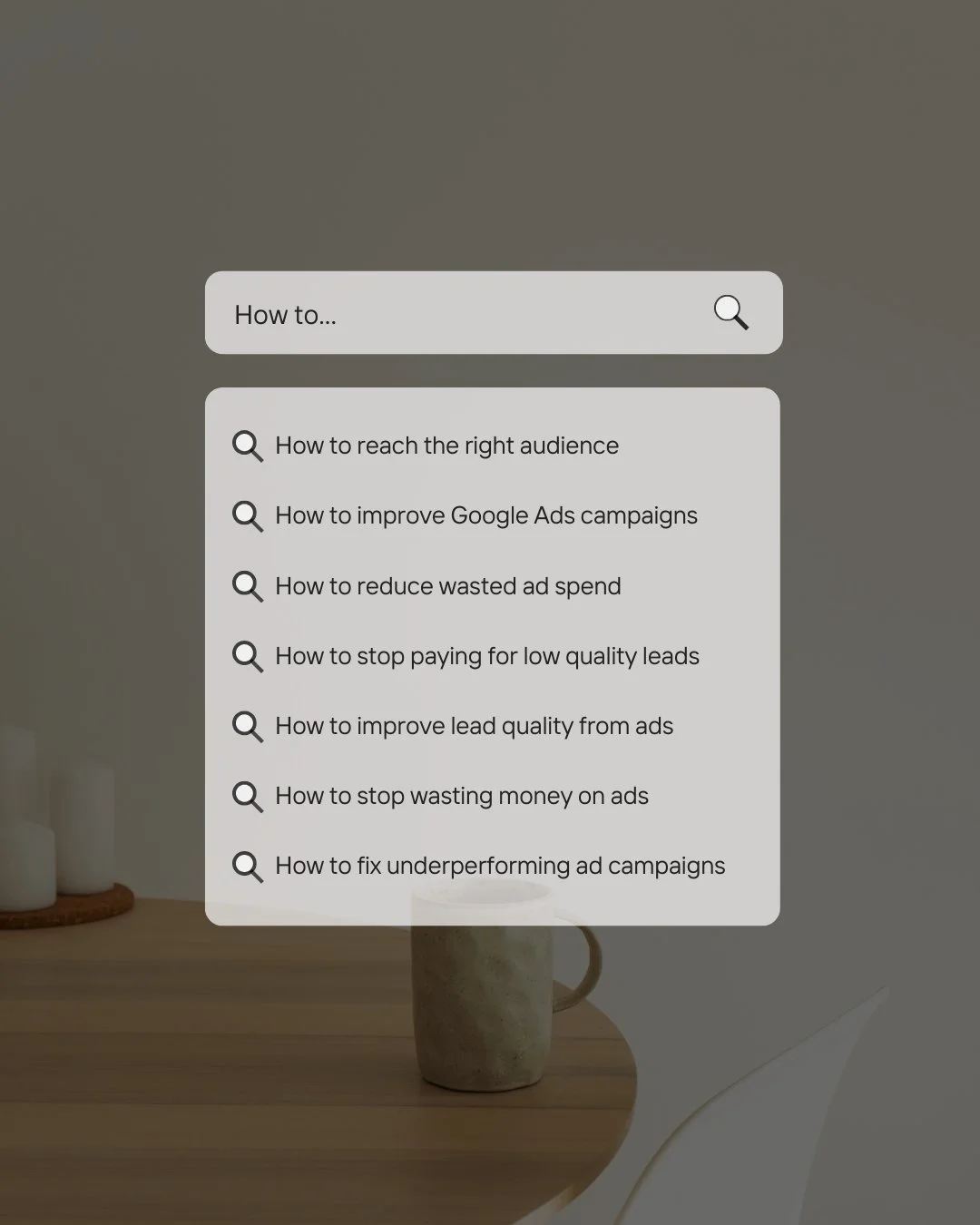 Do you find yourself asking questions like these? 💭

How to reach the right audience
How to reduce wasted ad spend
How to fix underperforming campaigns

If so, you&rsquo;re not alone - Google Ads can be a minefield and you don&rsquo;t need to keep g