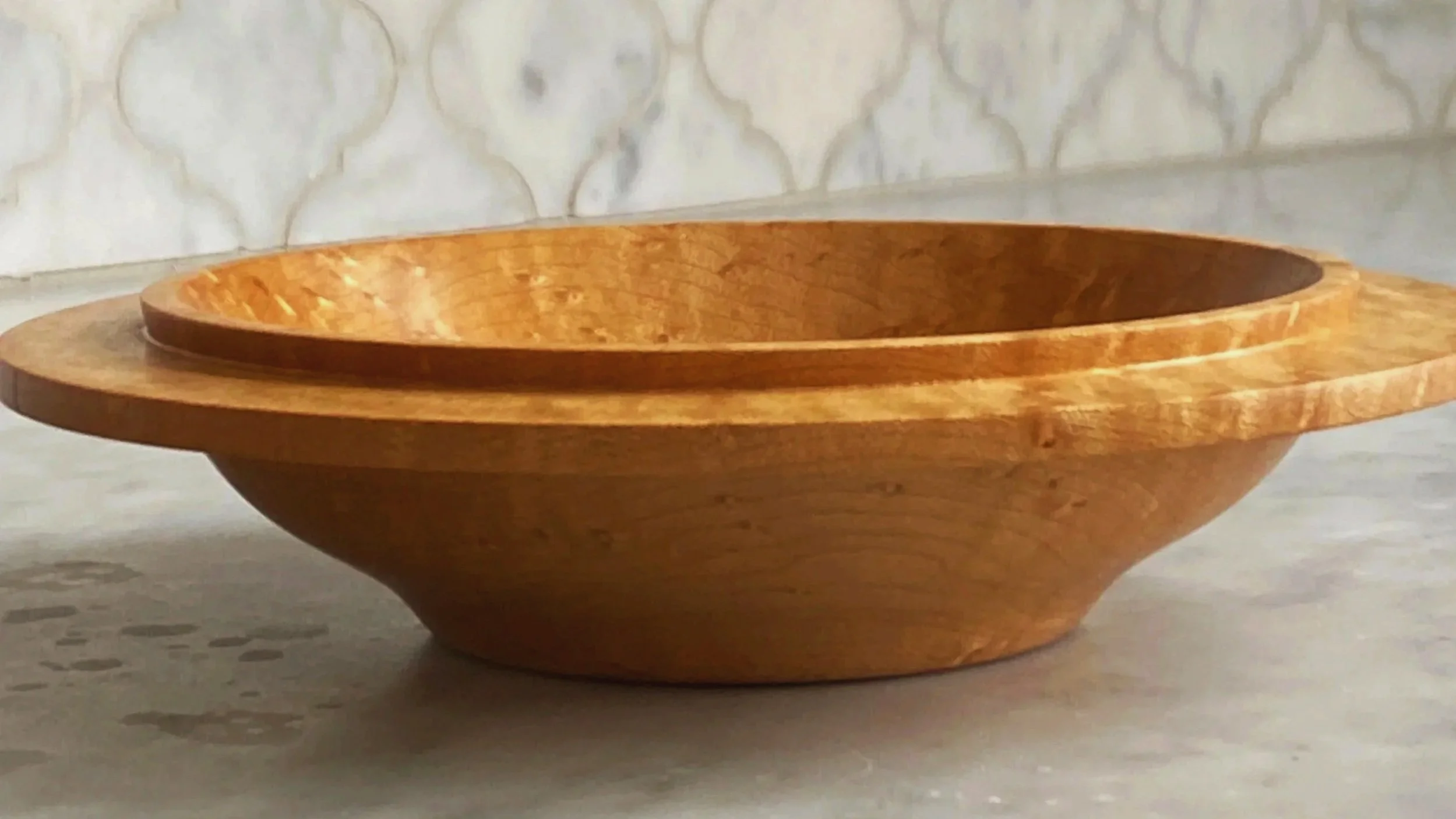 Custom Birds Eye Maple Rimmed Bowl