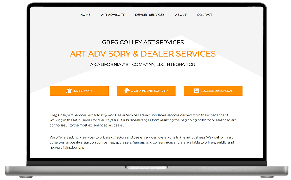 Greg Colley Art Services website