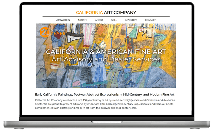 California Art Company Website Design