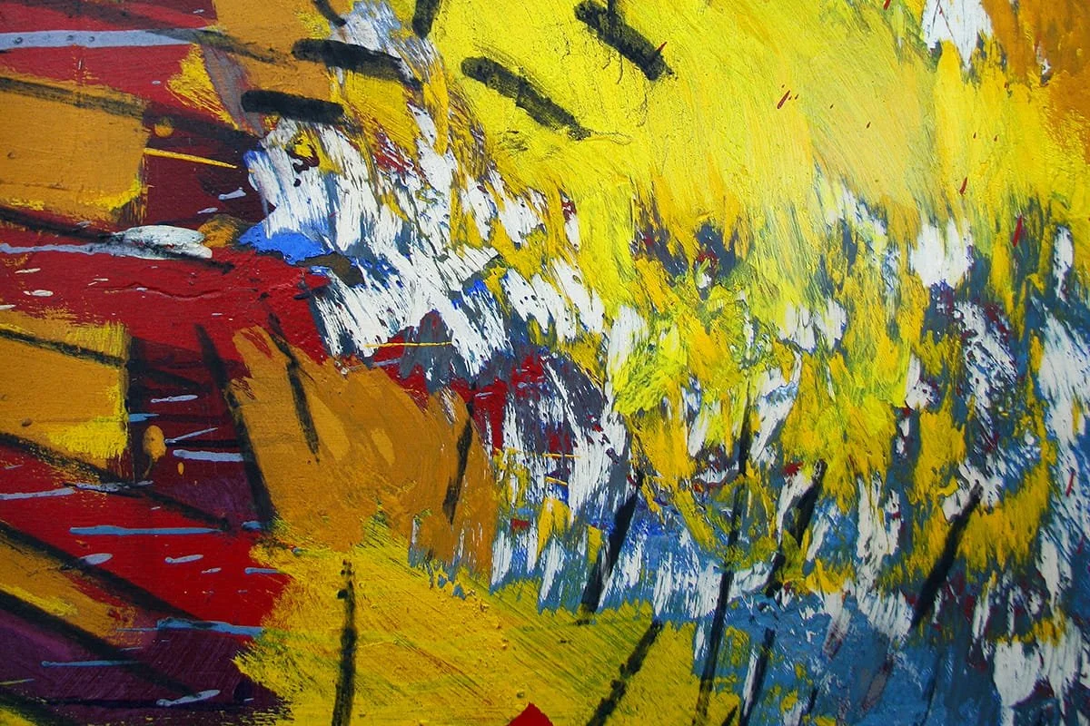 Abstract painting close up