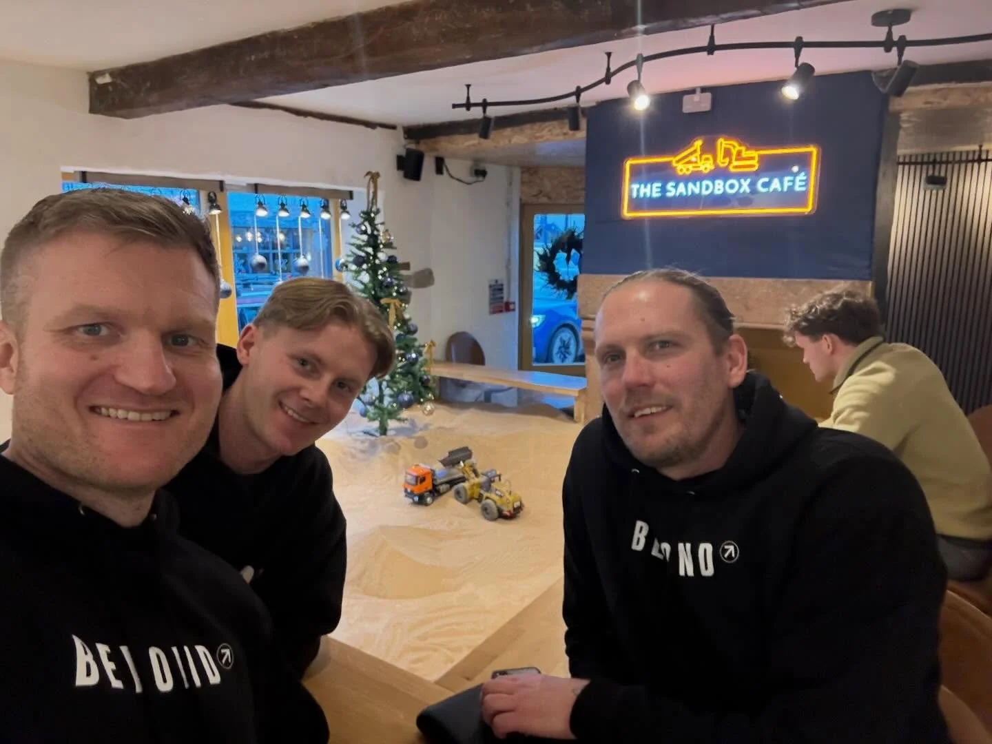 Can&rsquo;t believe the lads wanted to play with diggers and trucks&hellip;

Final team meeting of the year had to involve a trip to @thesandboxcafe_keswick 

It required communication and some teamwork so I guess there was some professional developm