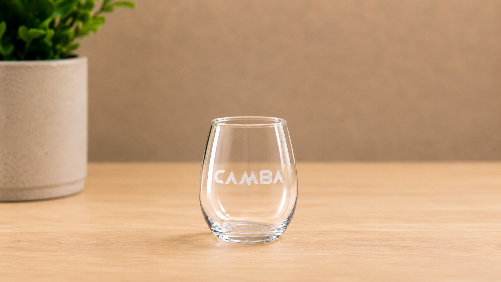 CAMBA Stemless White Wine Glass
