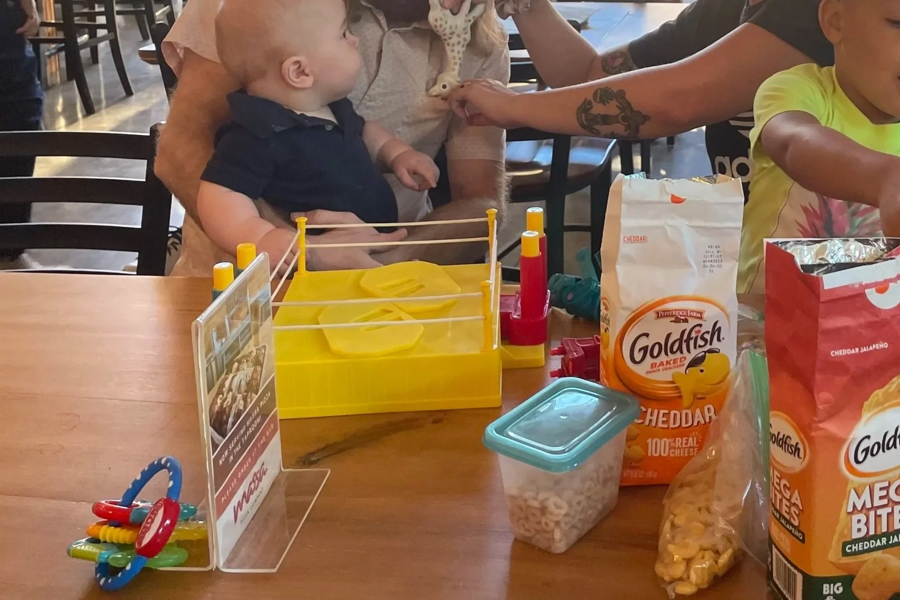 Baby playdate showing how dad experiences remind dads of their own childhood