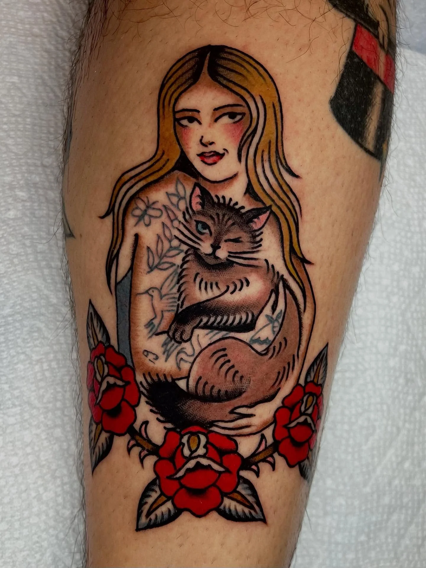 portrait for alex, of his soon to be wife and one eyed cat. :) thanks so much !