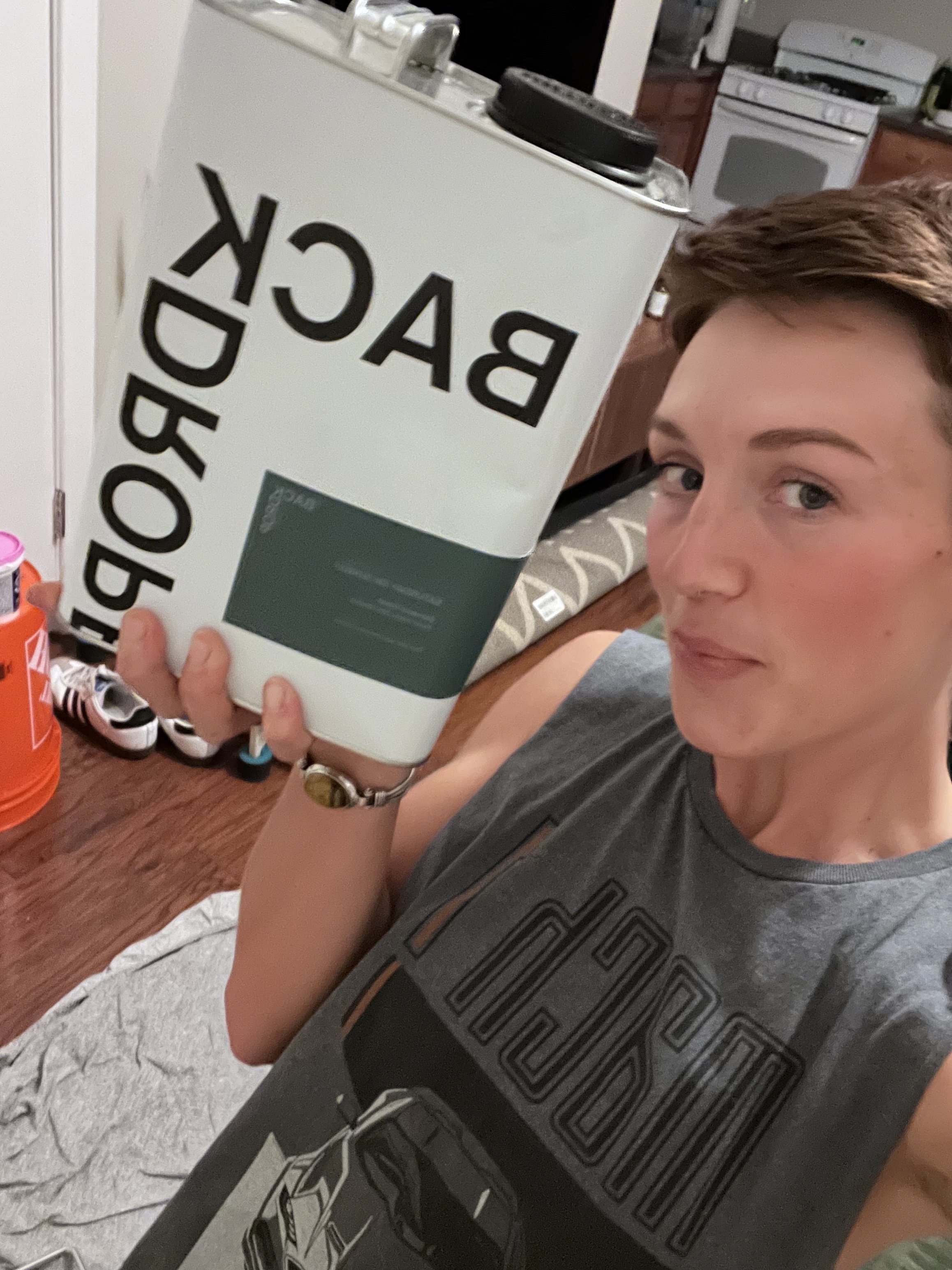 The color that we chose for the living room...