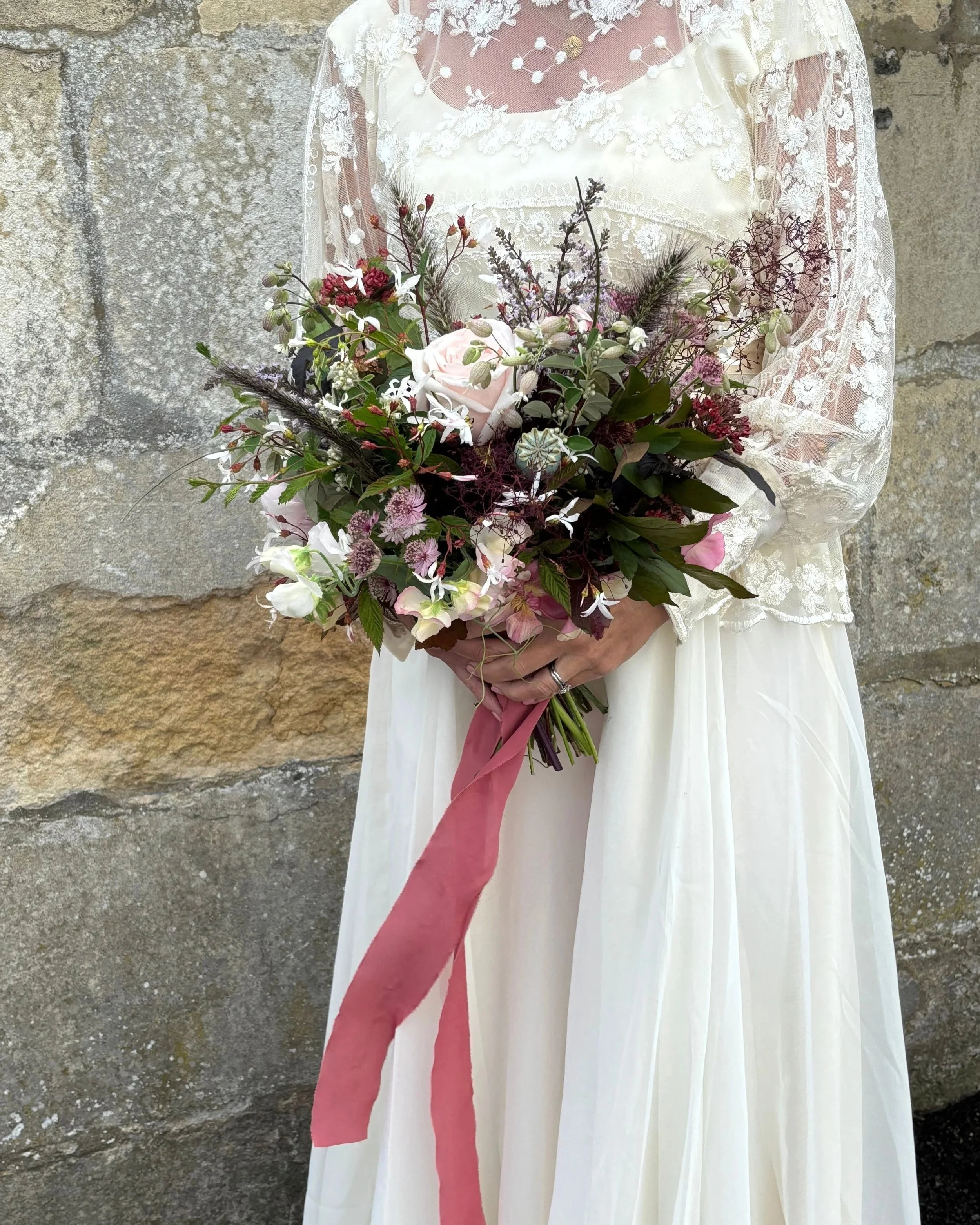 Helen with her Bridal Bouquet