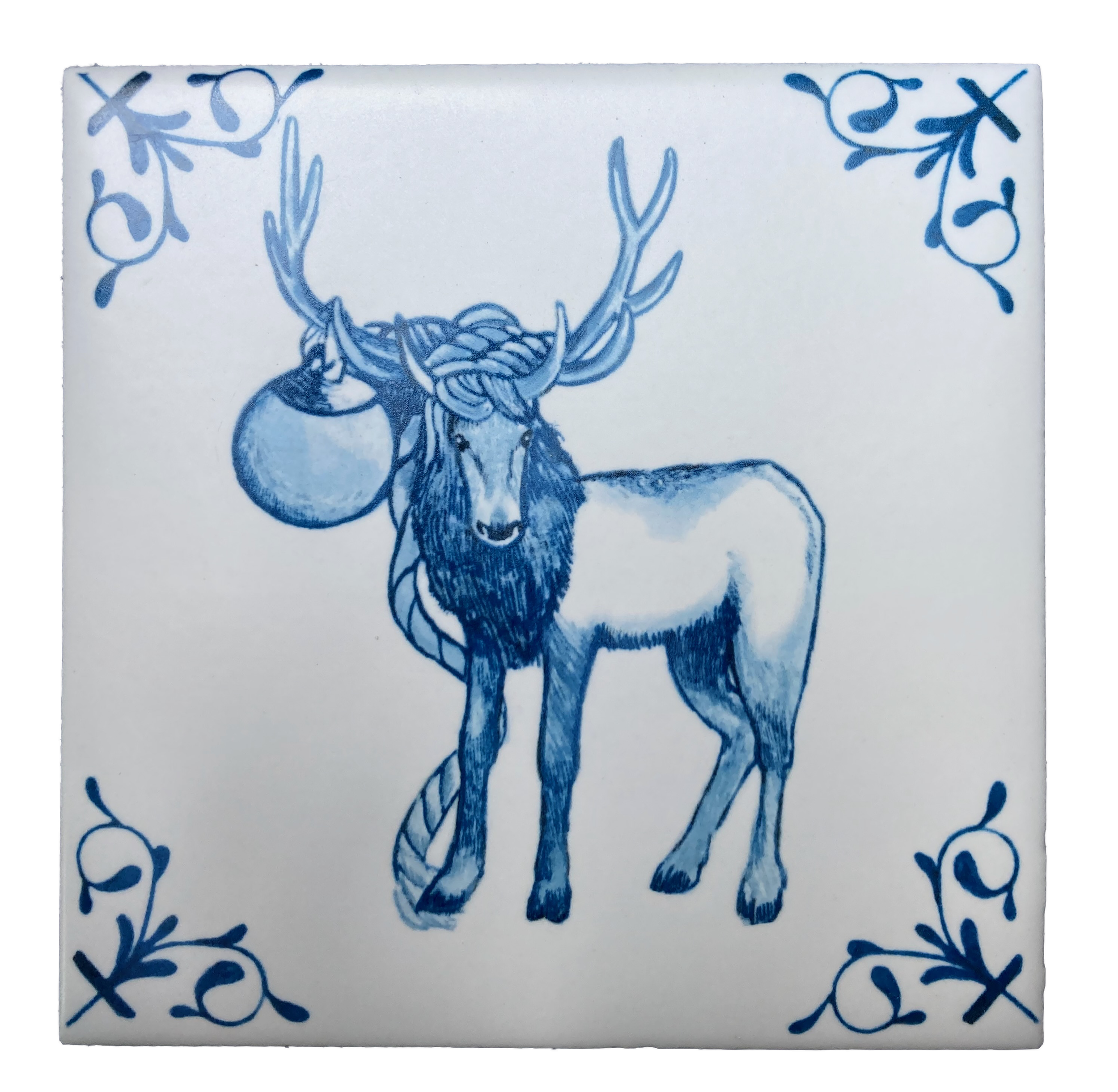 Roosevelt Elk "Bruiser" 4X4 Tile