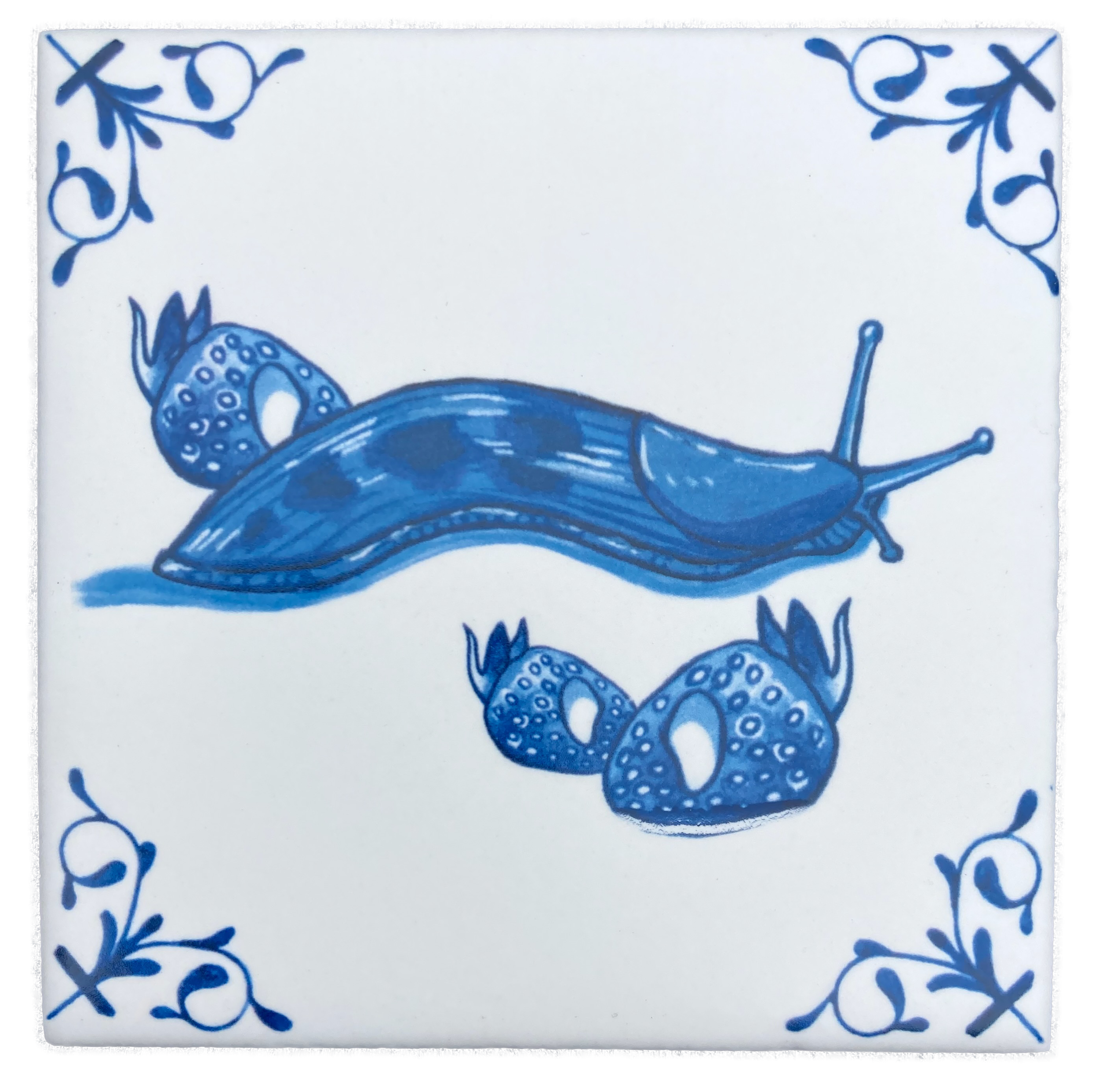 Banana Slug 4X4 Tile