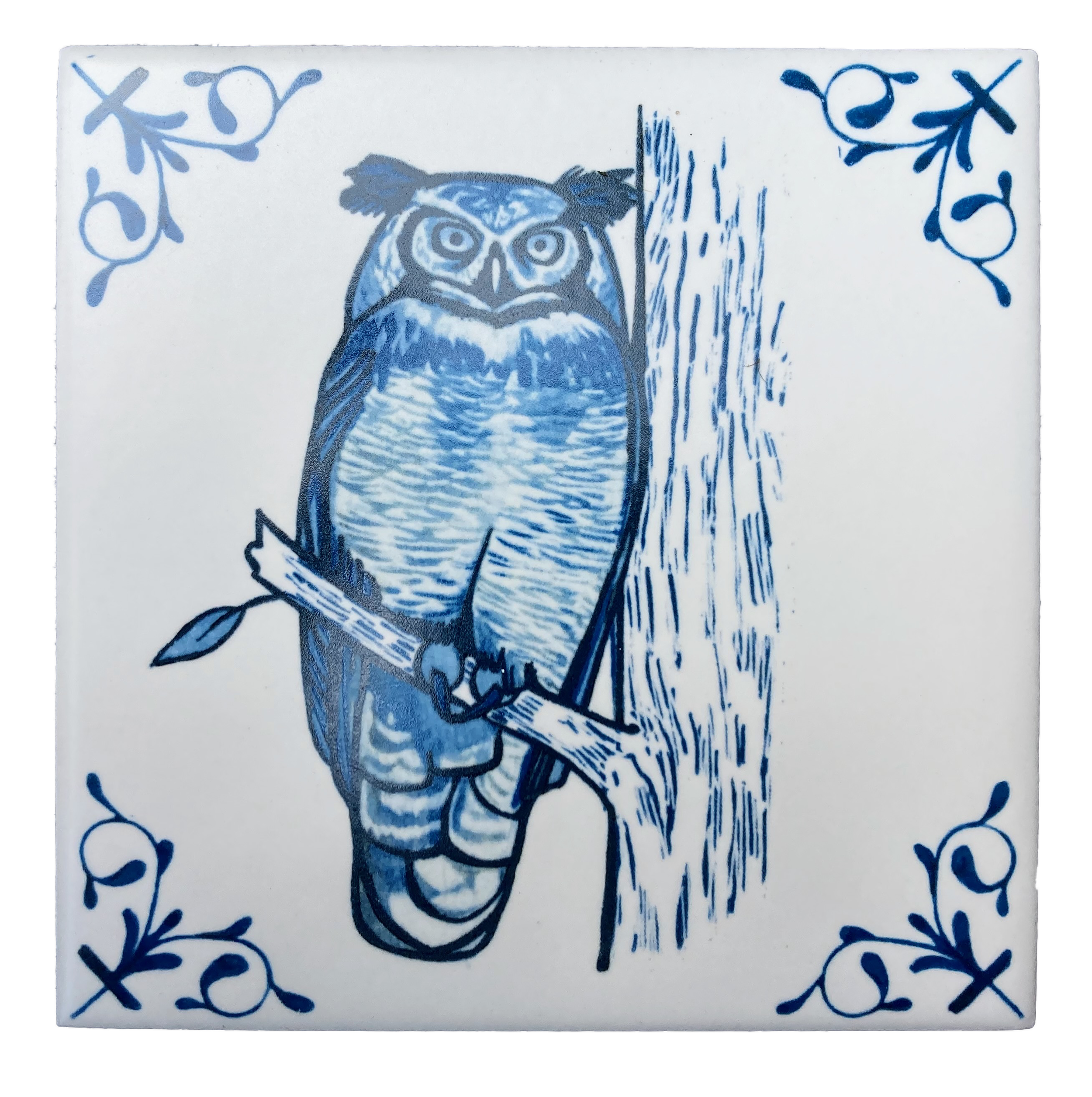 Great Horned Owl 4X4 Tile