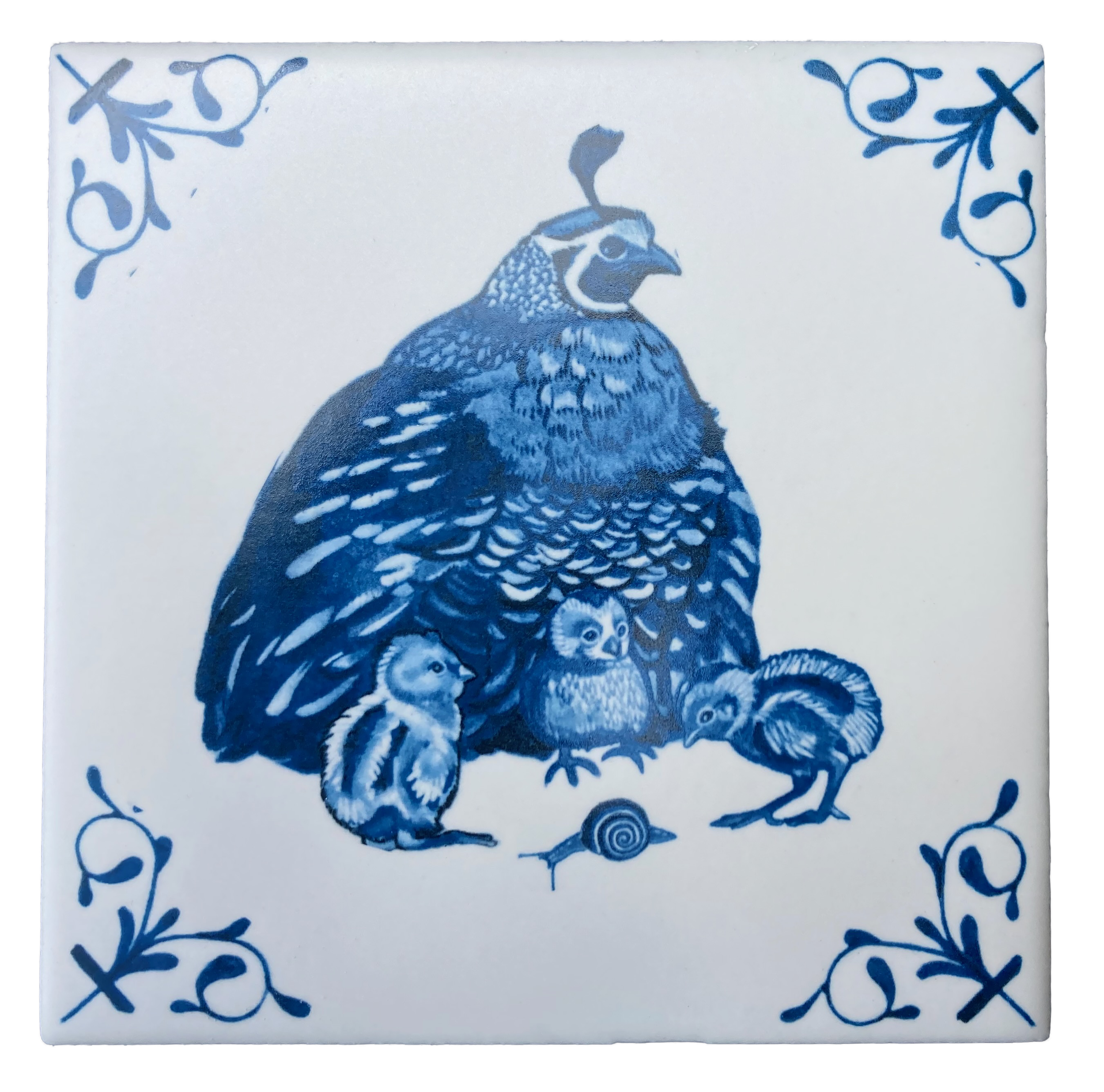 California Quail 4X4 Tile